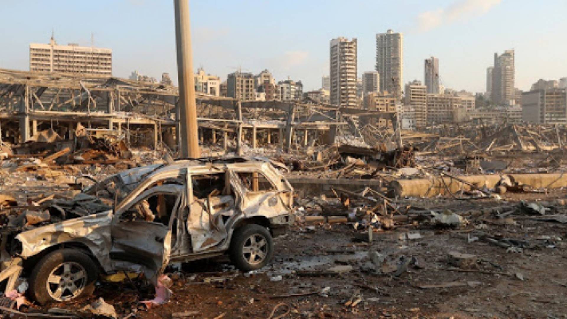 جانب من انفجار مرفأ بيروت