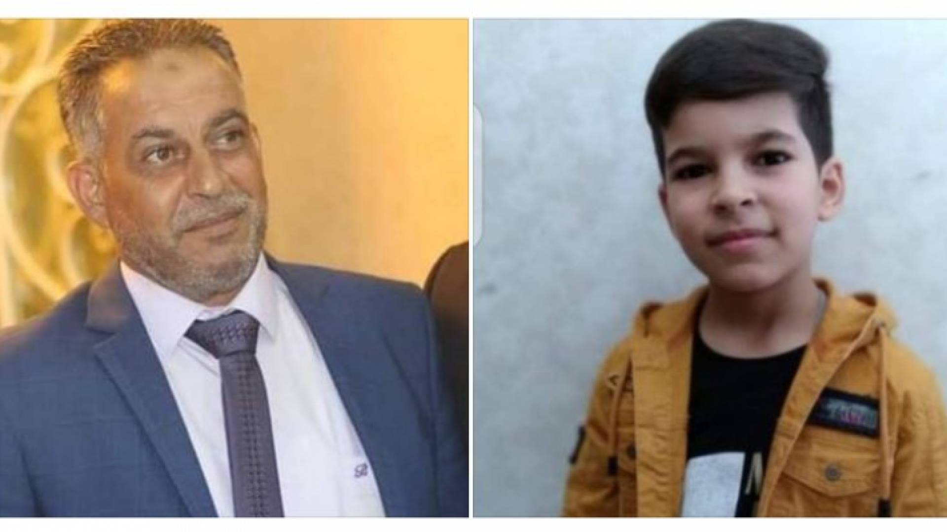 المرحوم رزق السعيدين وطفله عبدالله