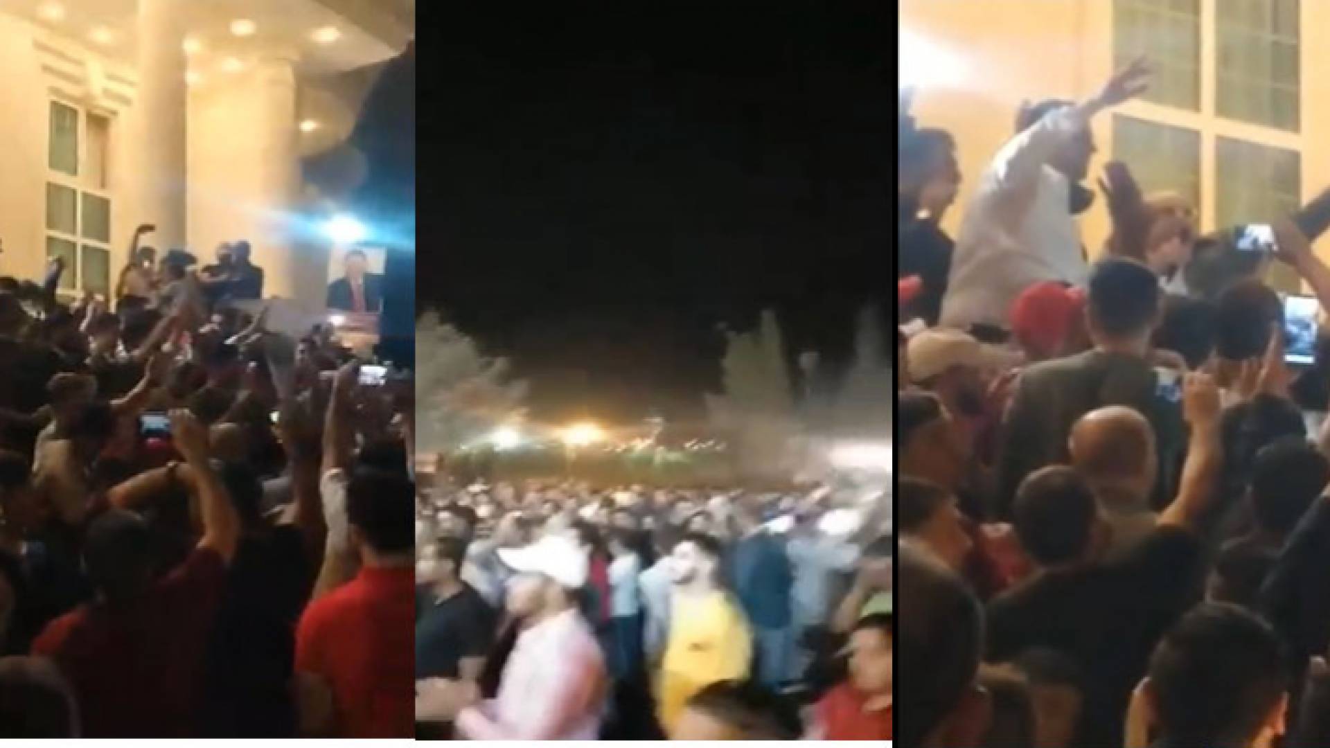 مئات الأشخاص يتجمعون أمام قصر أحد النواب السابقين في الرمثا مساء الأربعاء