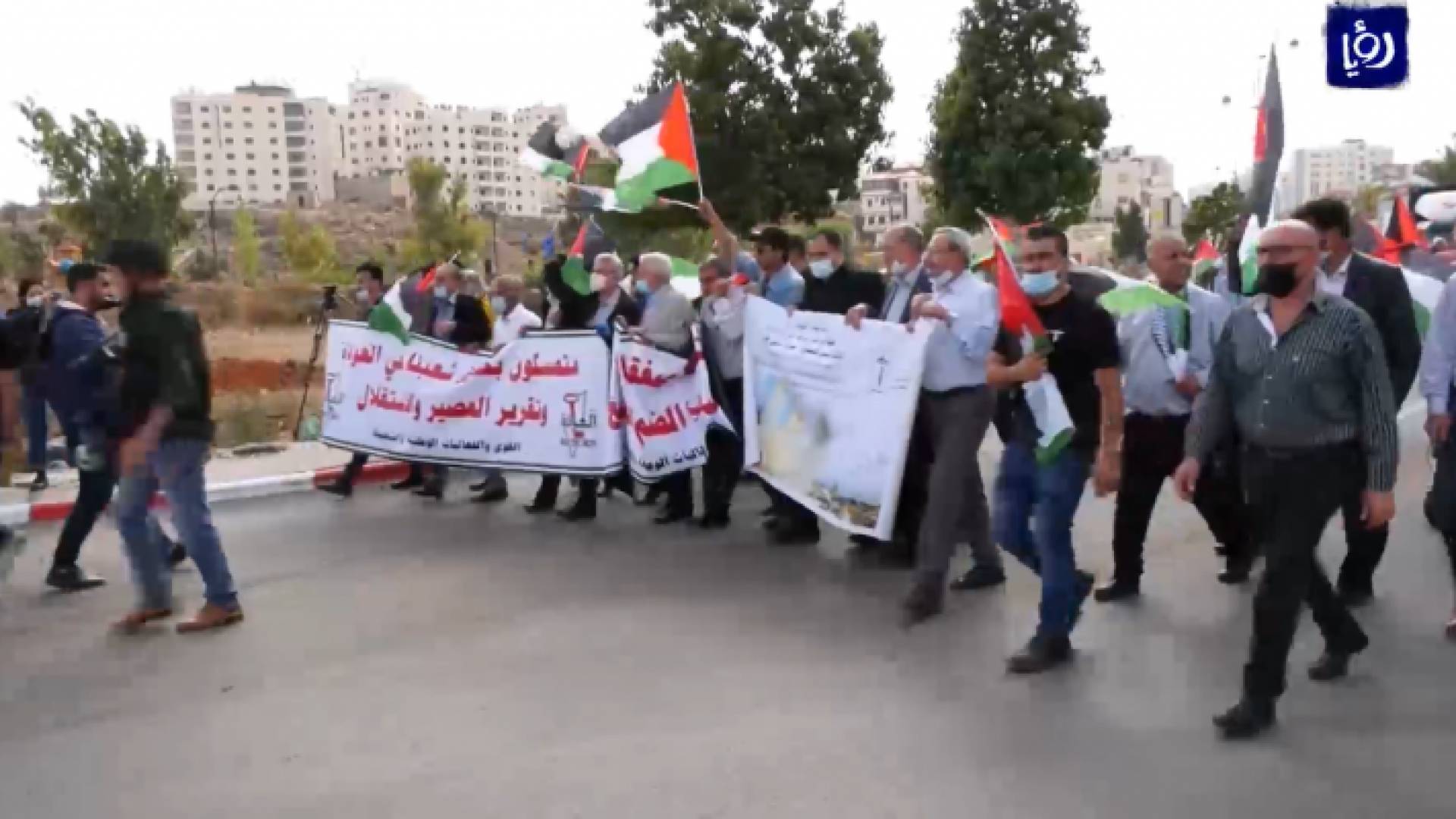 فلسطينيون يتظاهرون ضد صفقة القرن ويعتبرونها امتدادا لوعد بلفور