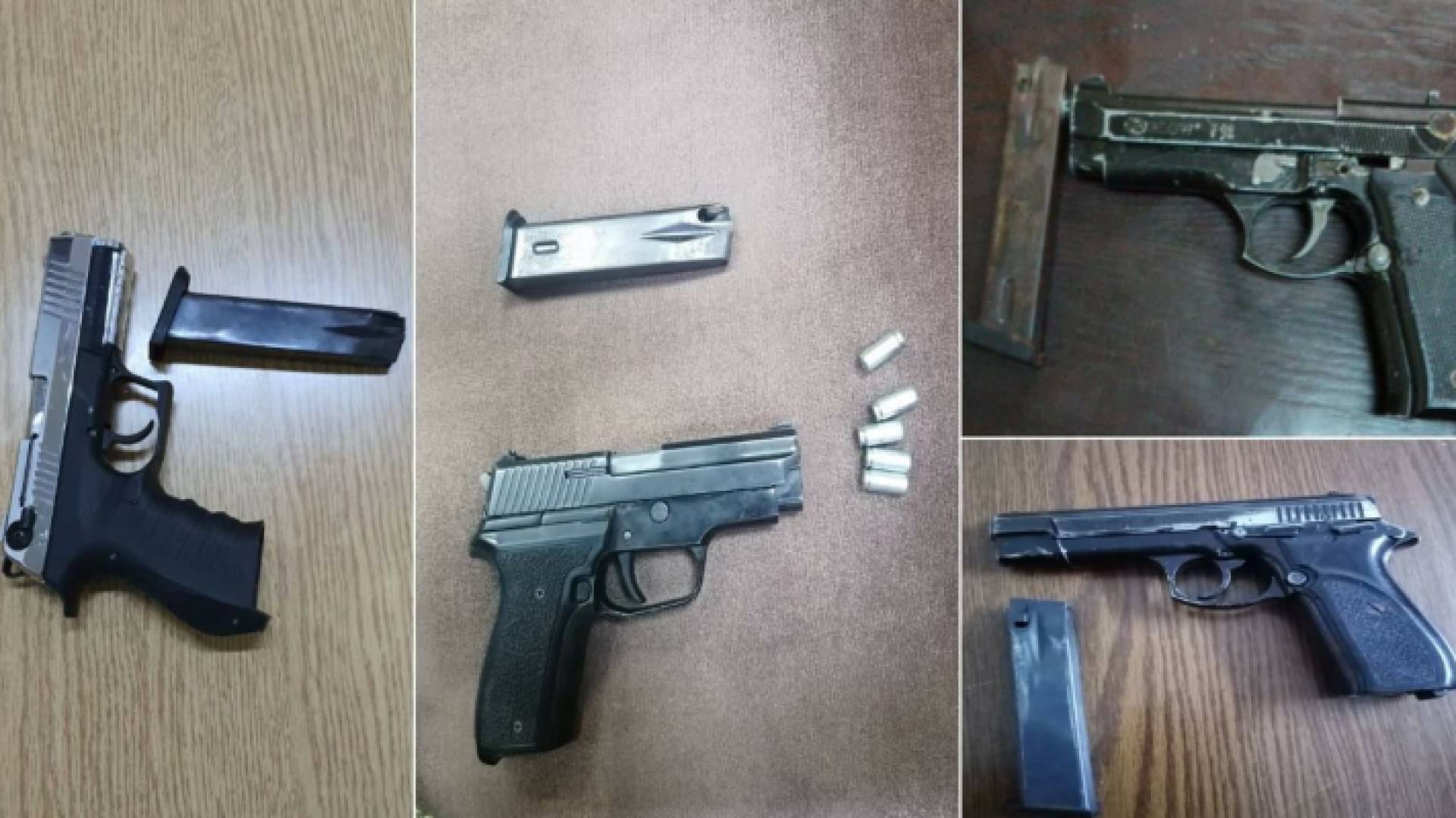 جزء من الأسلحة المضبوطة