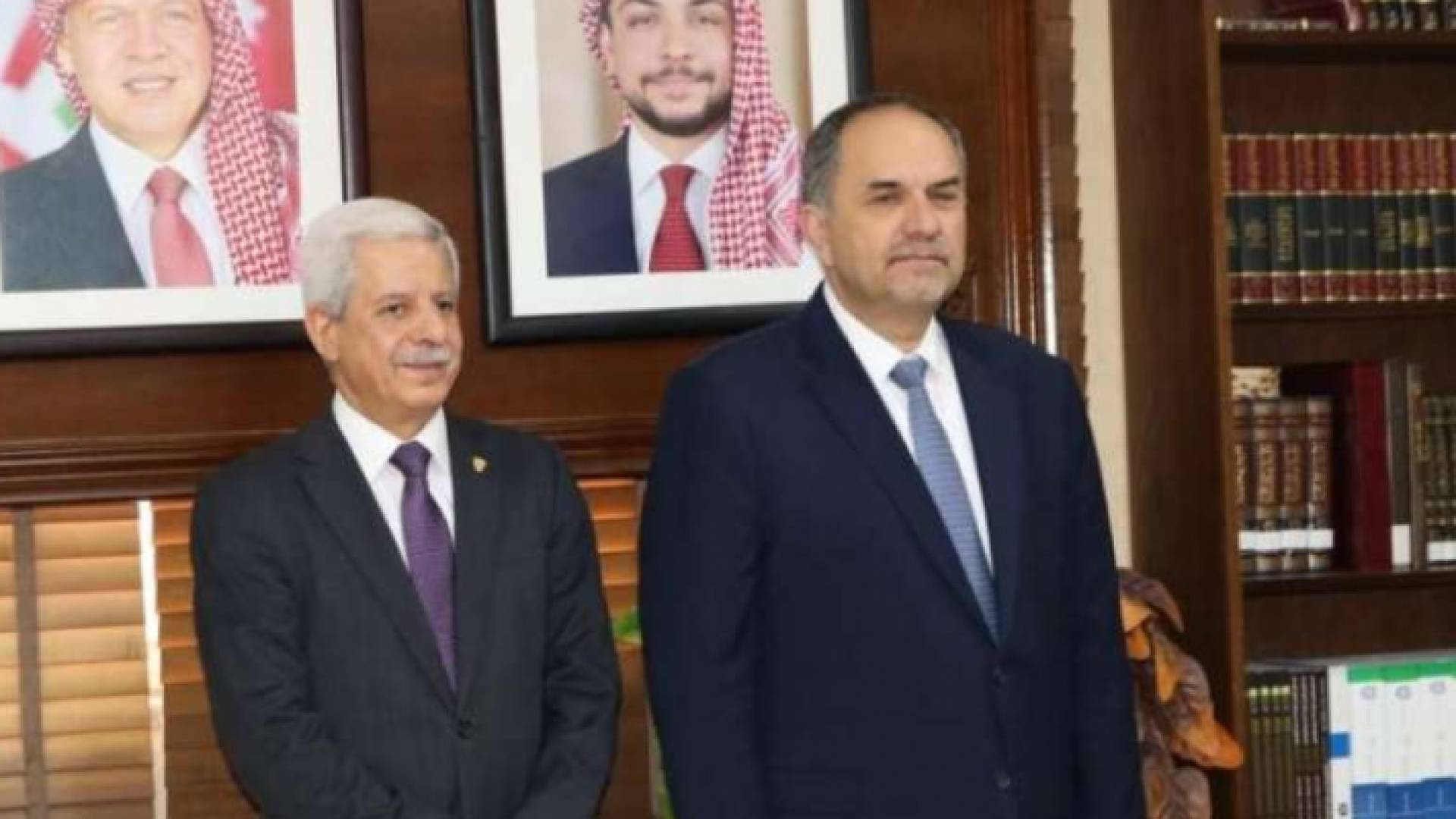 وزير العدل بسام التلهوني ونقيب المحامين مازن ارشيدات