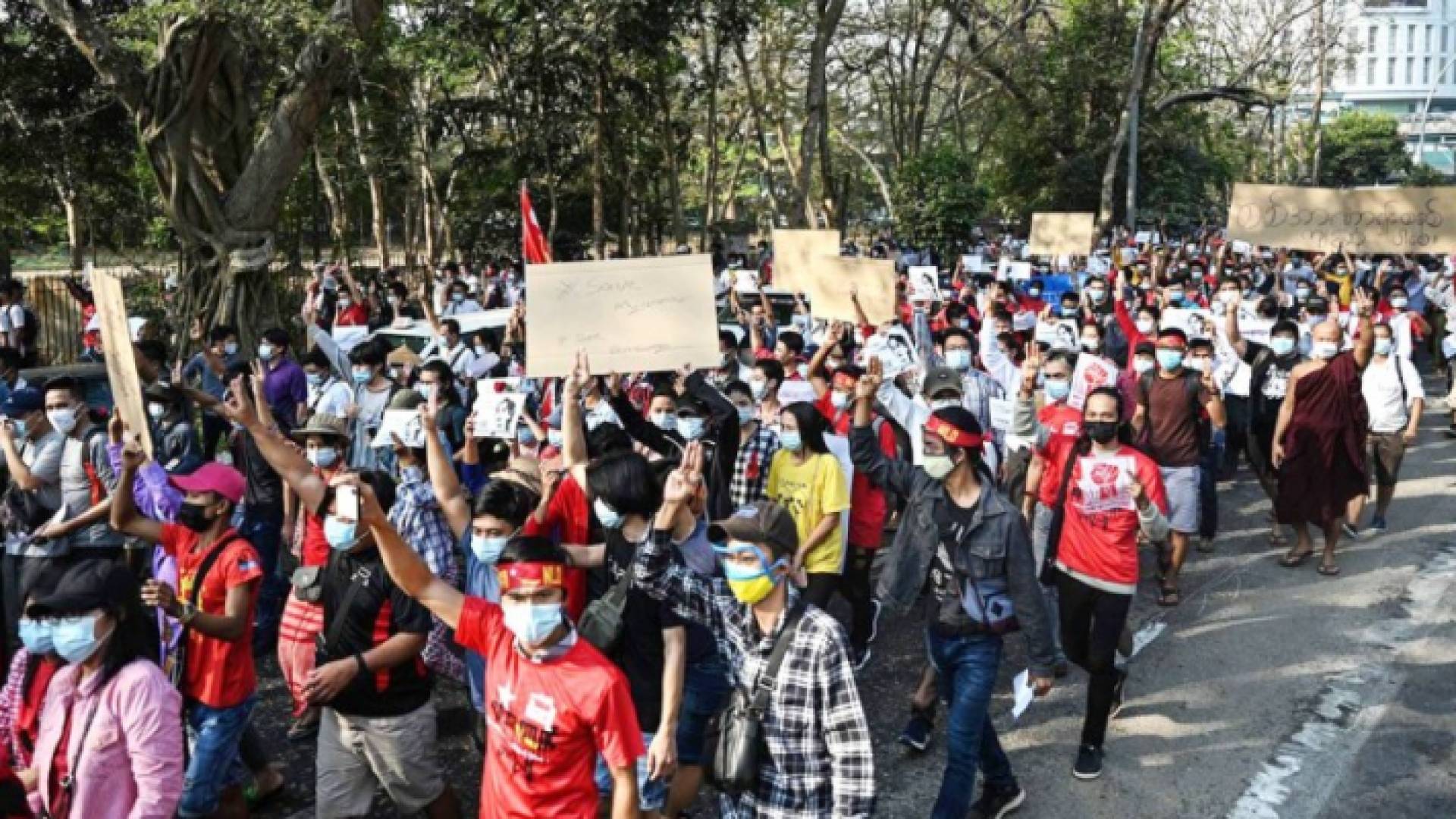 جانب من المظاهرات