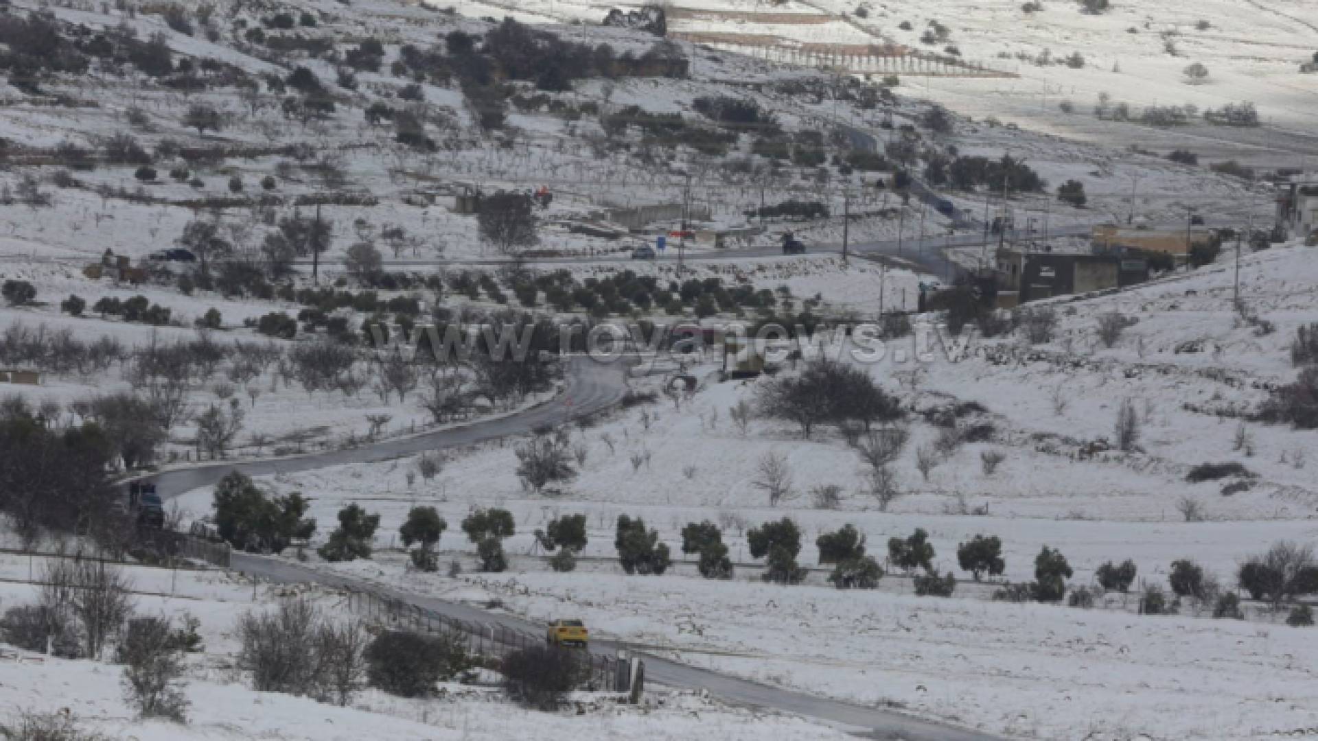 بداية تساقط الثلوج في عجلون
