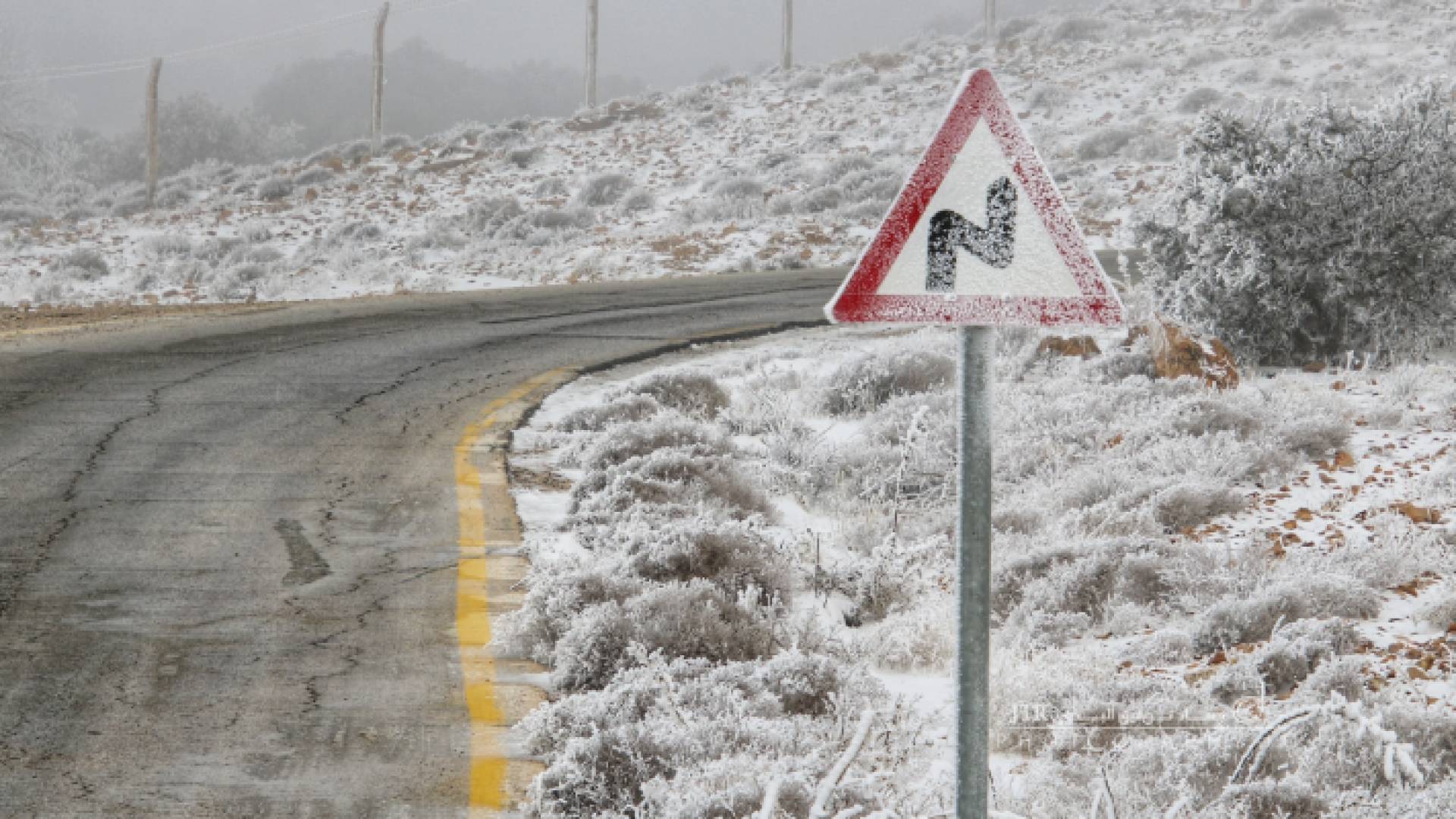الثلوج في منطقة الشوبك