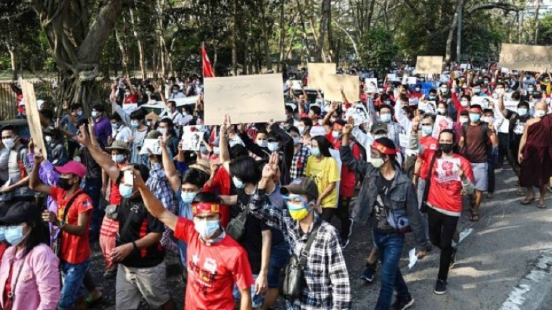 جانب من المظاهرات