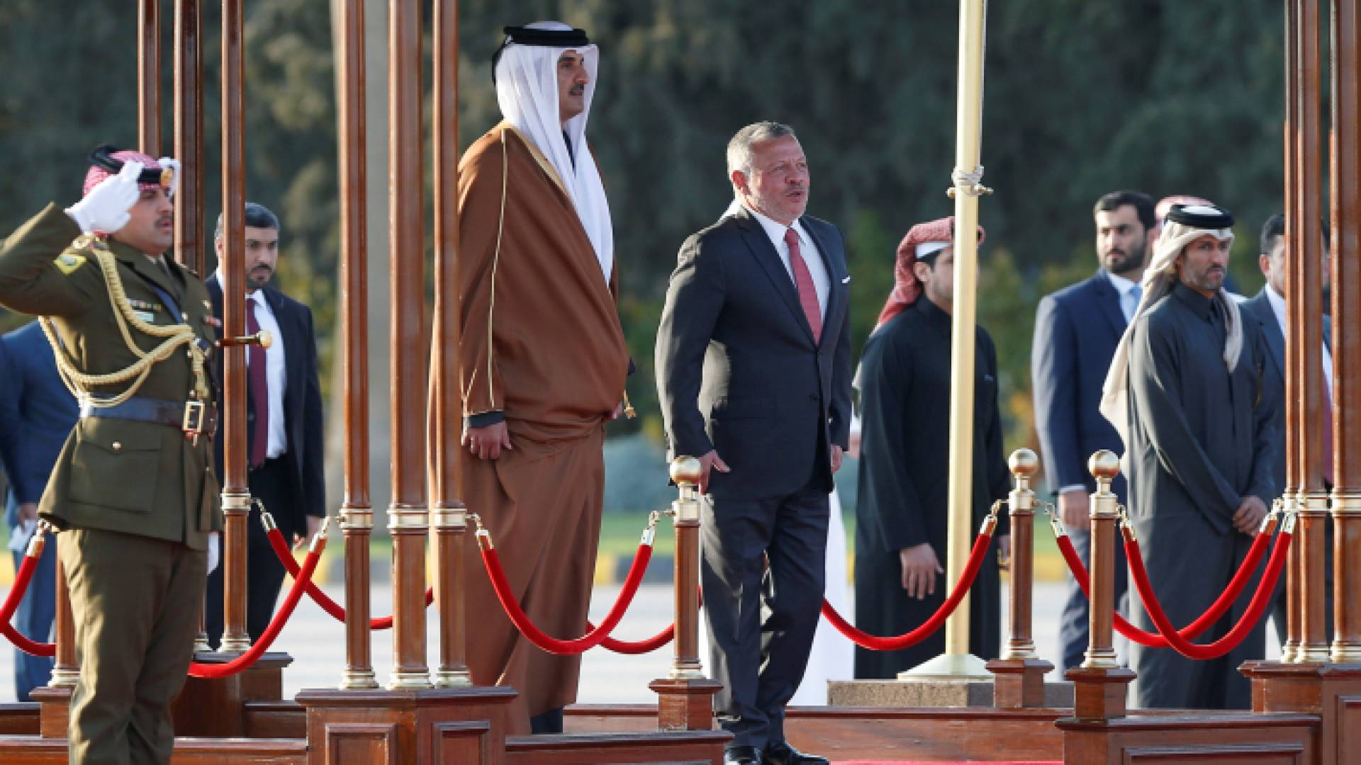 الملك عبد الله الثاني وأمير قطر الشيخ تميم (أرشيفية)