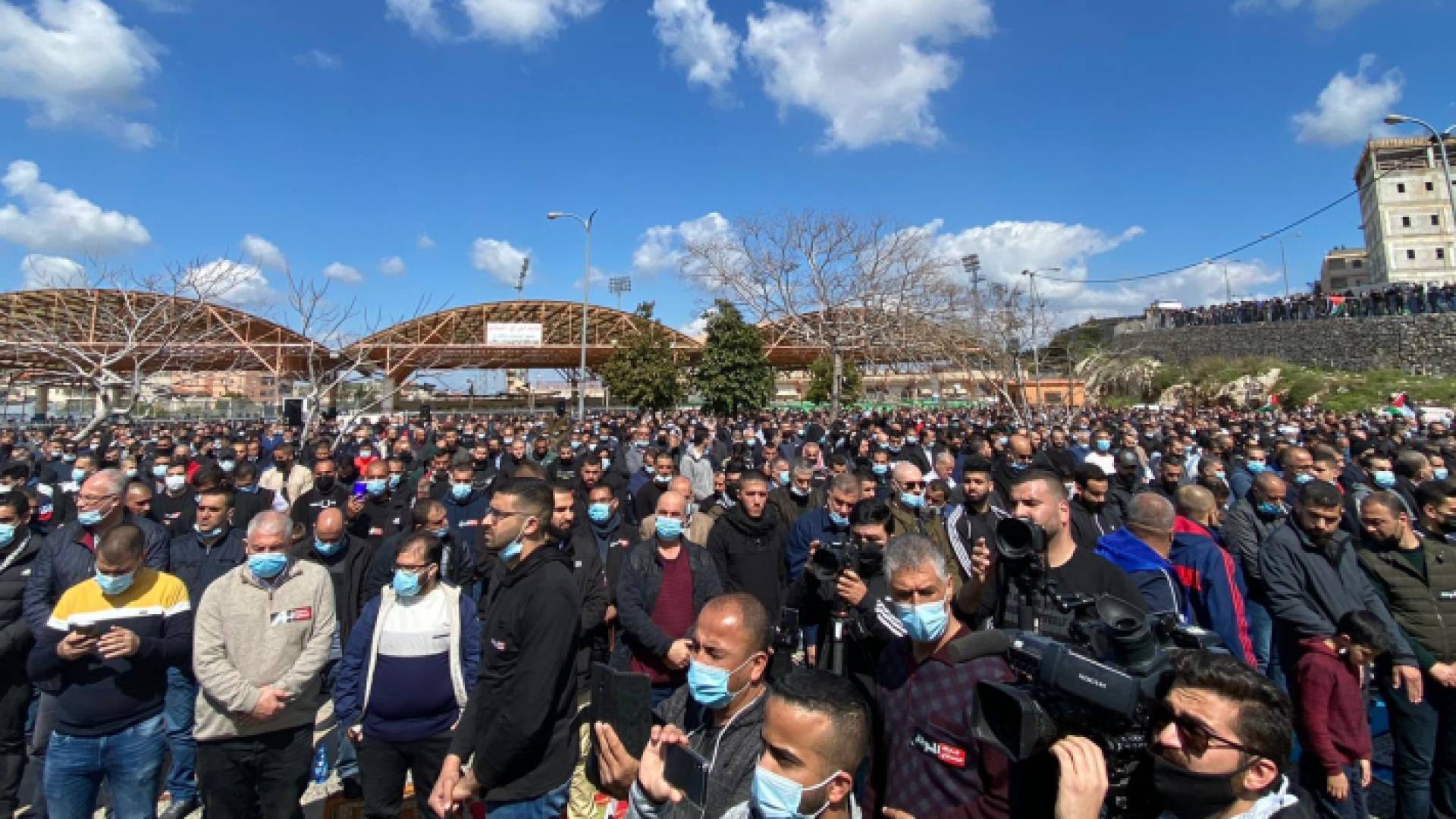 خلال التظاهرة التي شهدتها أم الفحم