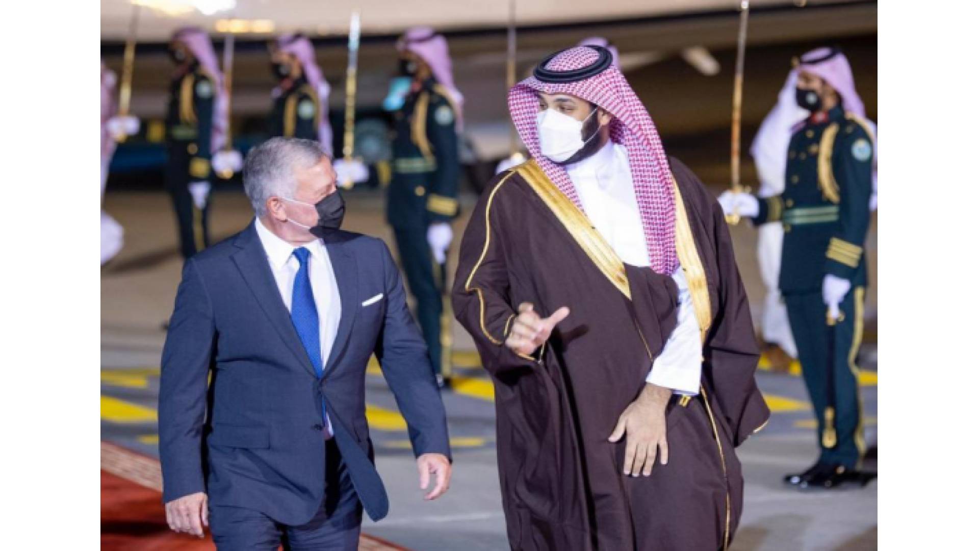 جلالة الملك عبد الله الثاني وولي العهد السعودي محمد بن سلمان