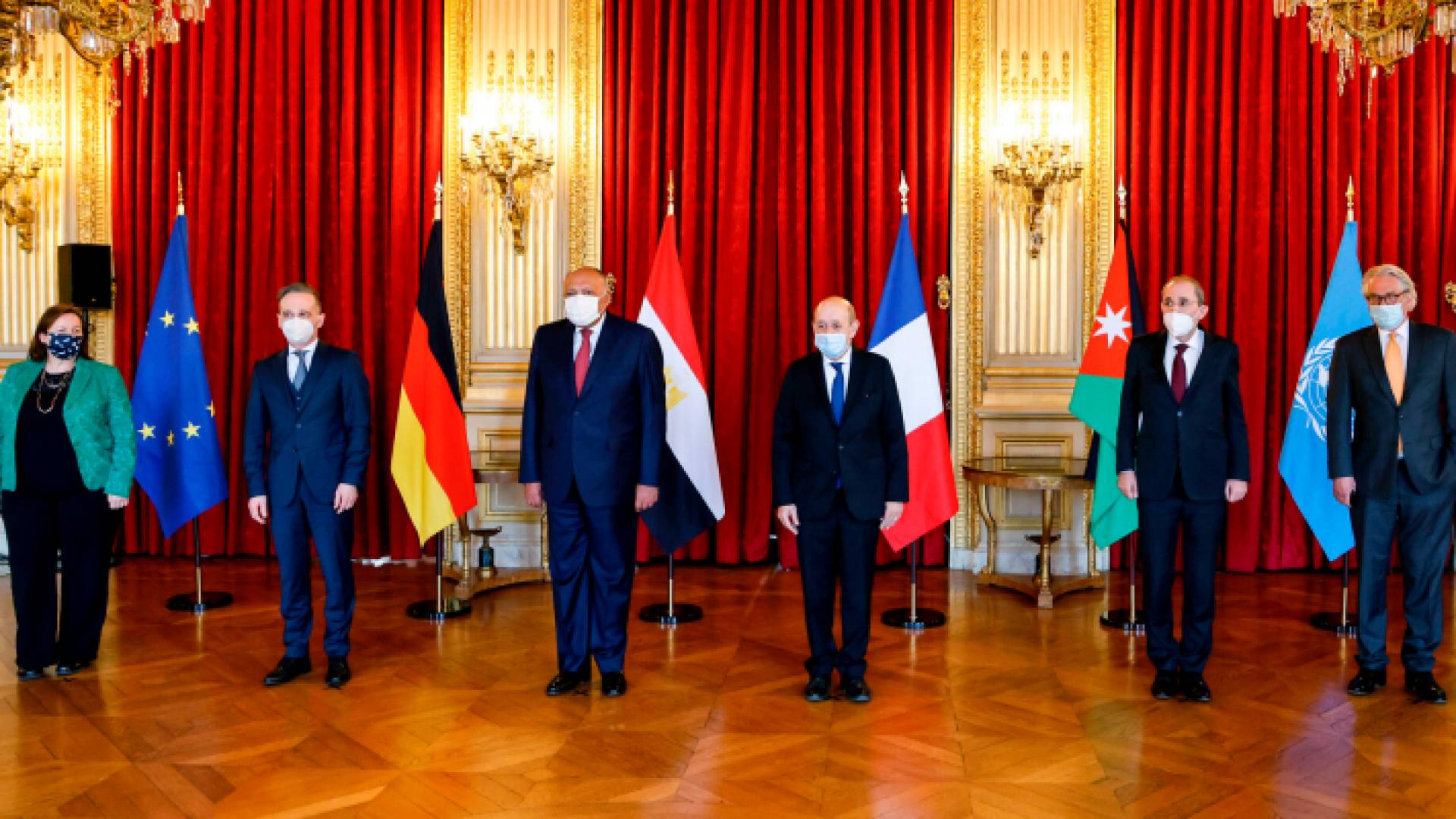 التقى لودريان ثلاثة من نظرائه الألماني والمصري والاردني