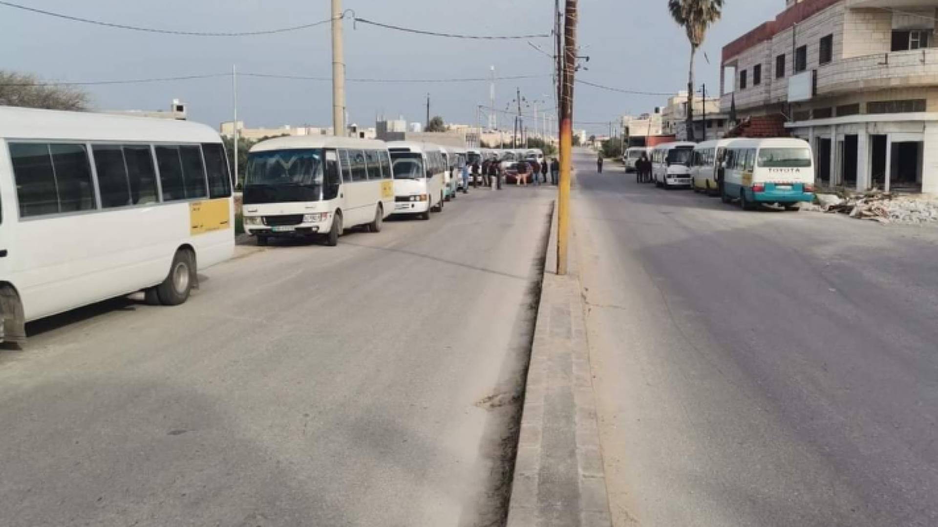 إضراب باصات عاملة على خط إربد