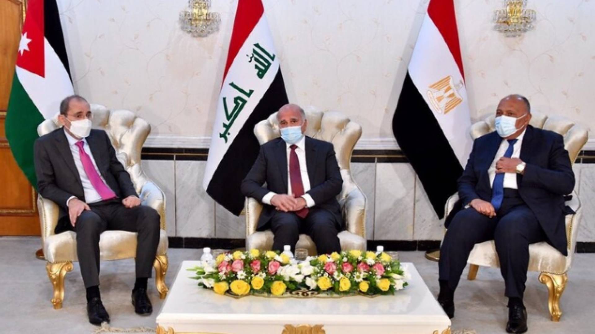وزراء خارجية الأردن والعراق ومصر
