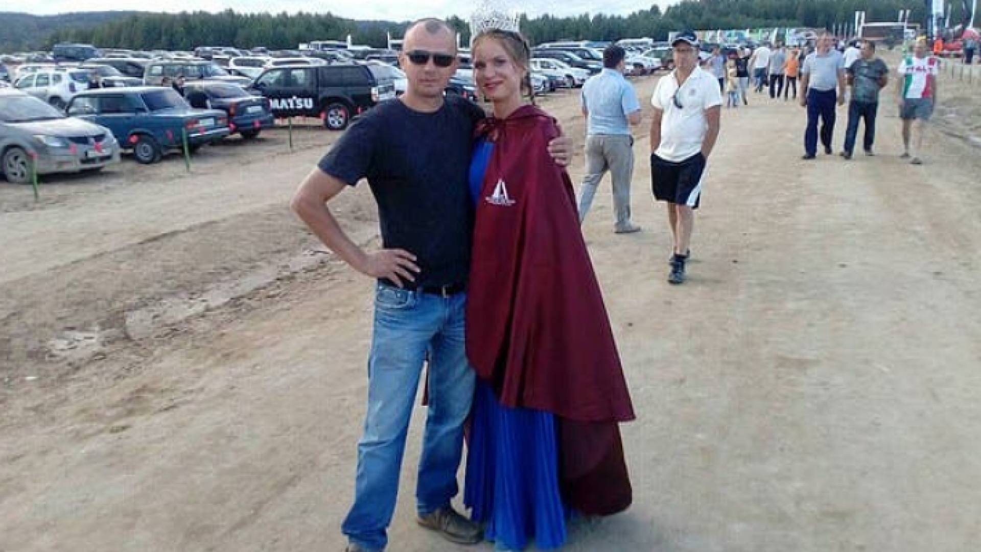 ملكة الجمال الروسية أولغا شليامينا برفقة صديقها