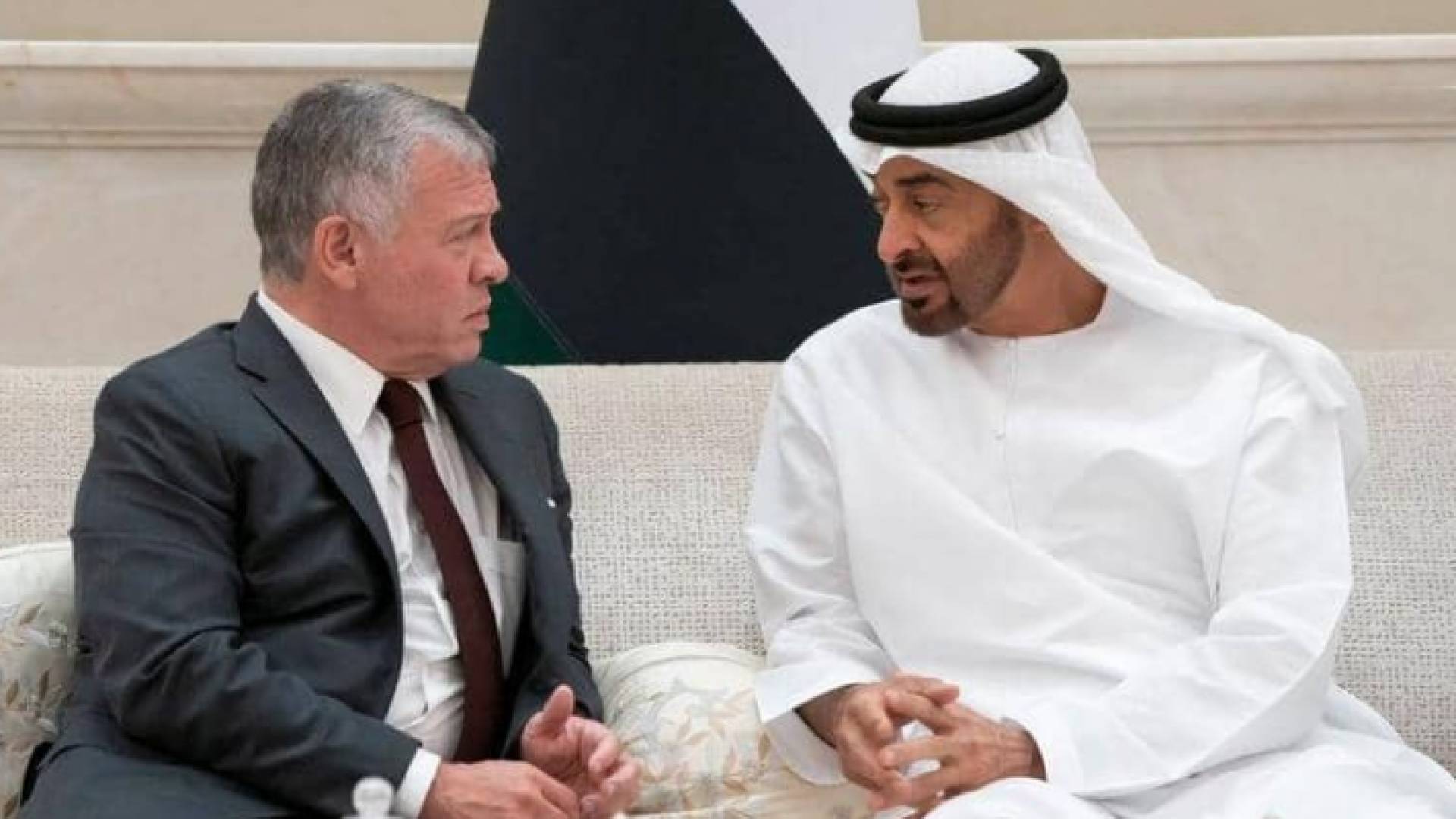 الملك عبدالله الثاني وولي عهد أبوظبي