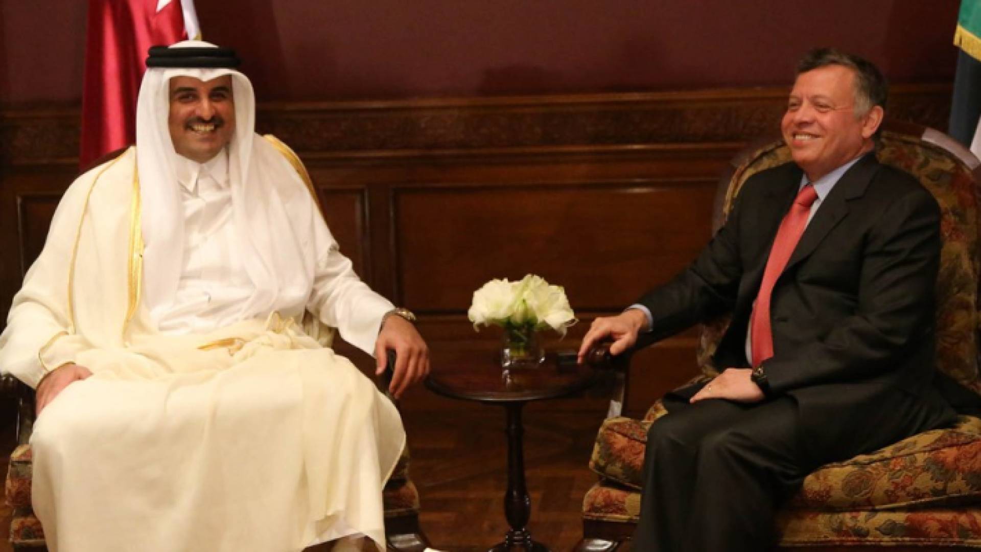 ارشيفية لجلالة الملك عبدالله الثاني وأمير قطر الشيخ تميم آل ثاني