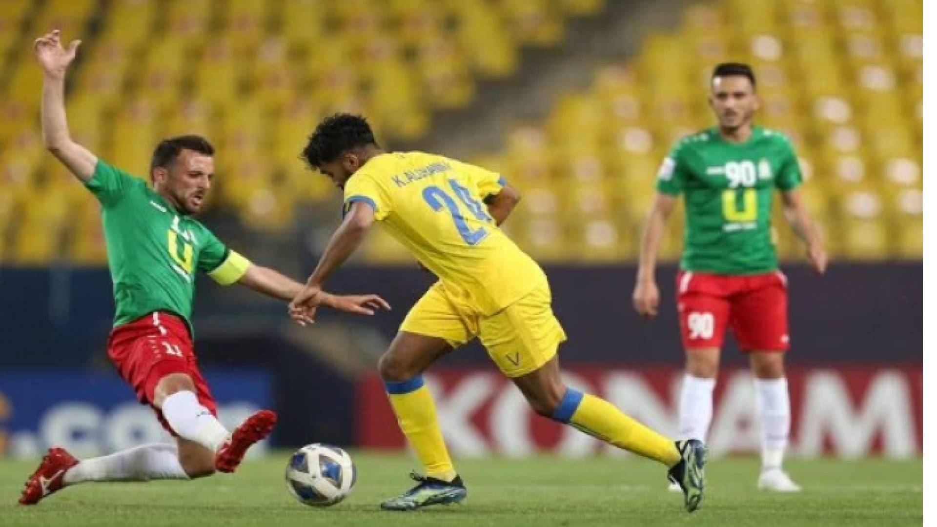 من مباراة الوحدات والنصر الأربعاء