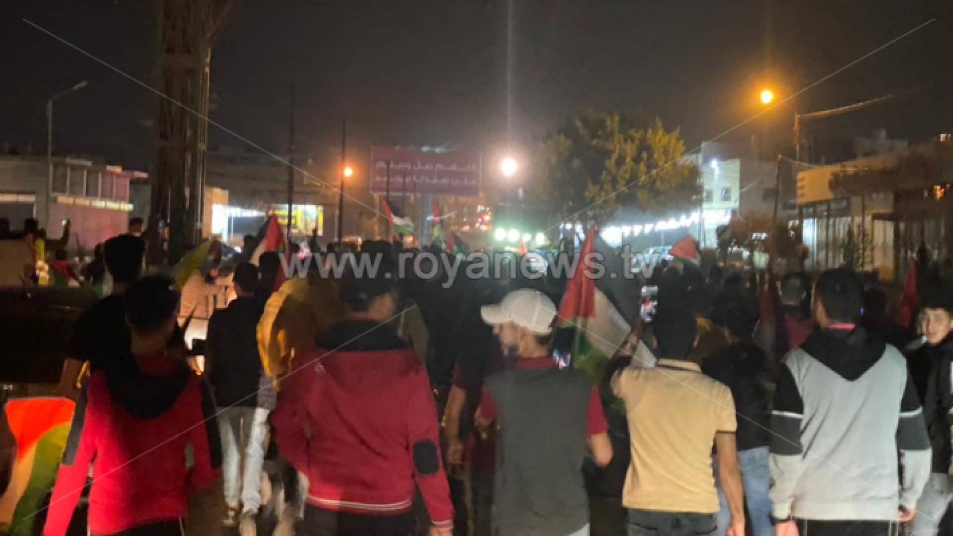 من المسيرة في مدينة نابلس نصرة للقدس ودفاعا عن الأقصى