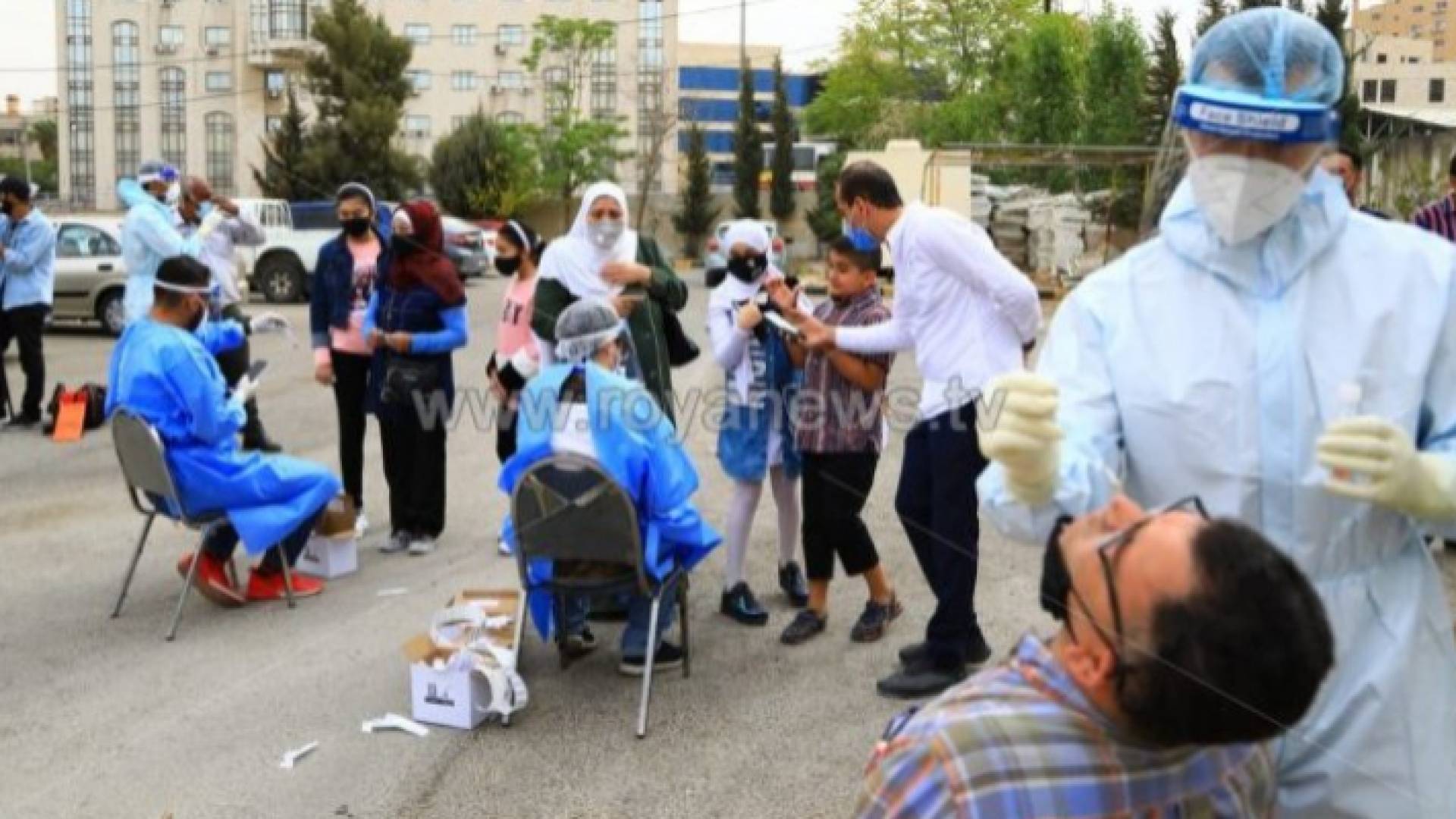 خلال تلقيح المعلمين في العاصمة عمان