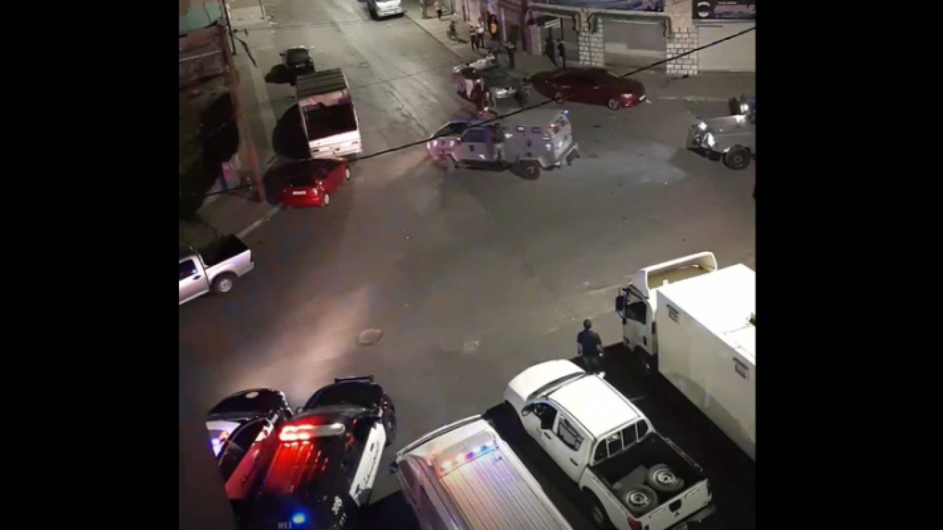 من مقطع الفيديو المتداول للتواجد الأمني في ماركا الشمالية