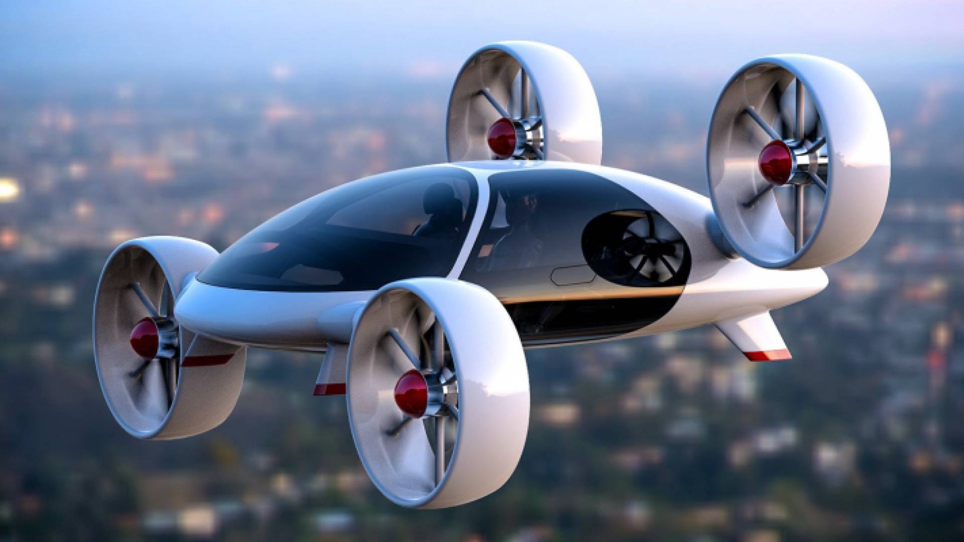 خلال تجربة سيارة طائرة في اليابان