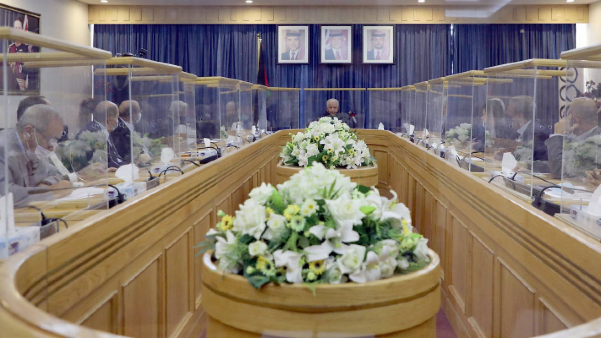 جانب من اجتماع لجنة فلسطين في مجلس الأعيان