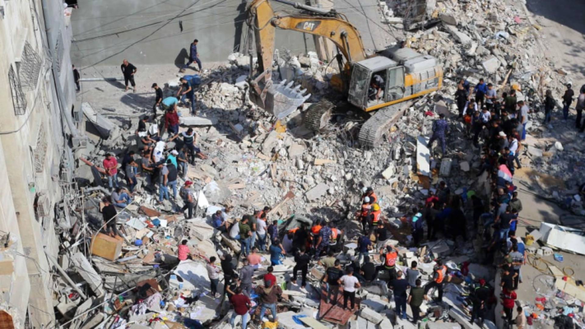 جانب من آثار القصف الإسرائيلي على غزة