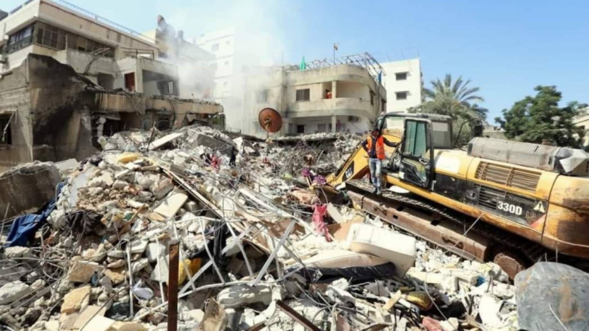 صورة من الدمار الذي خلفه قصف الاحتلال الاسرائيلي على غزة