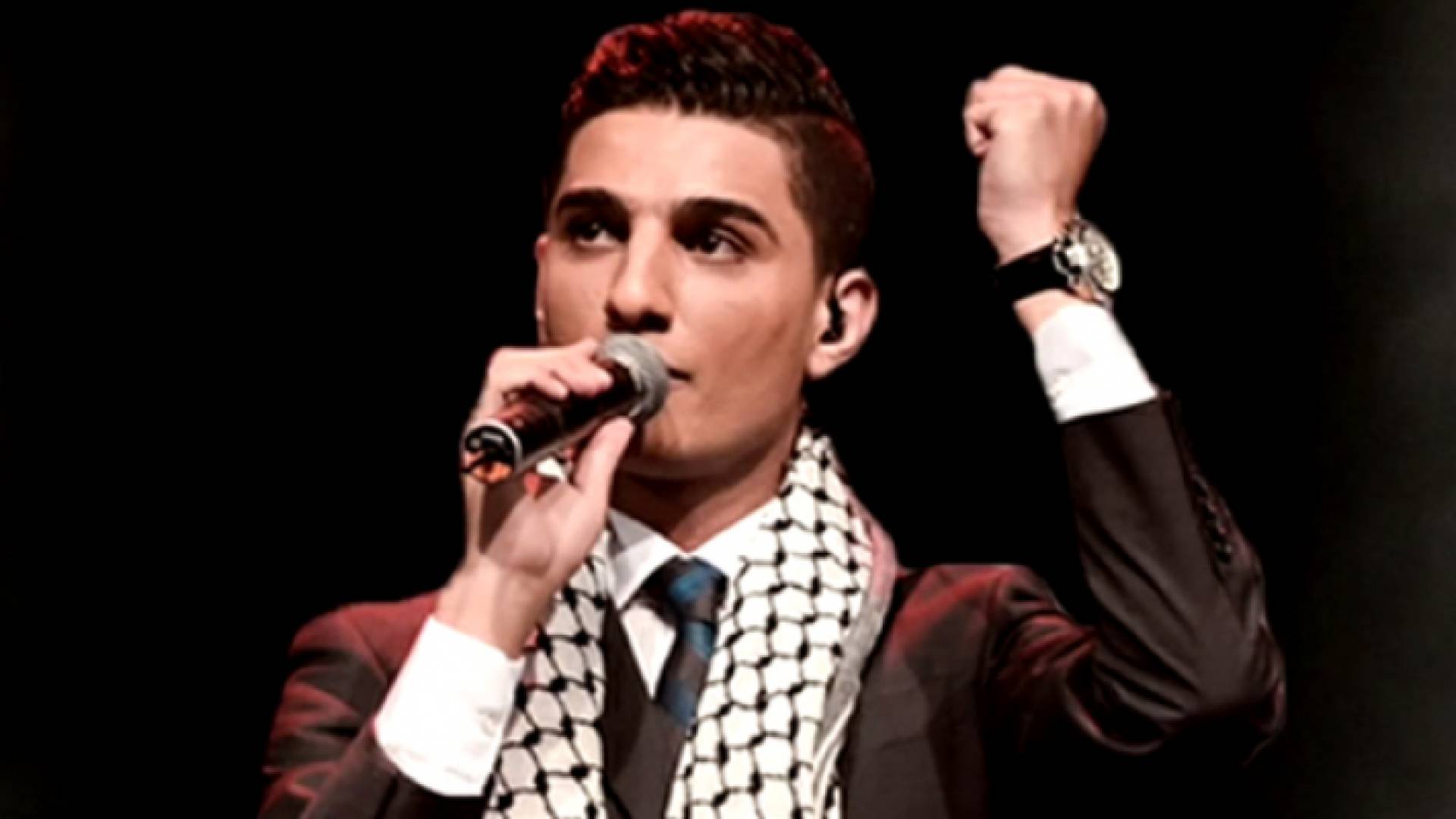 محبوب العرب والفنان الفلسطيني محمد عساف - ارشيفية