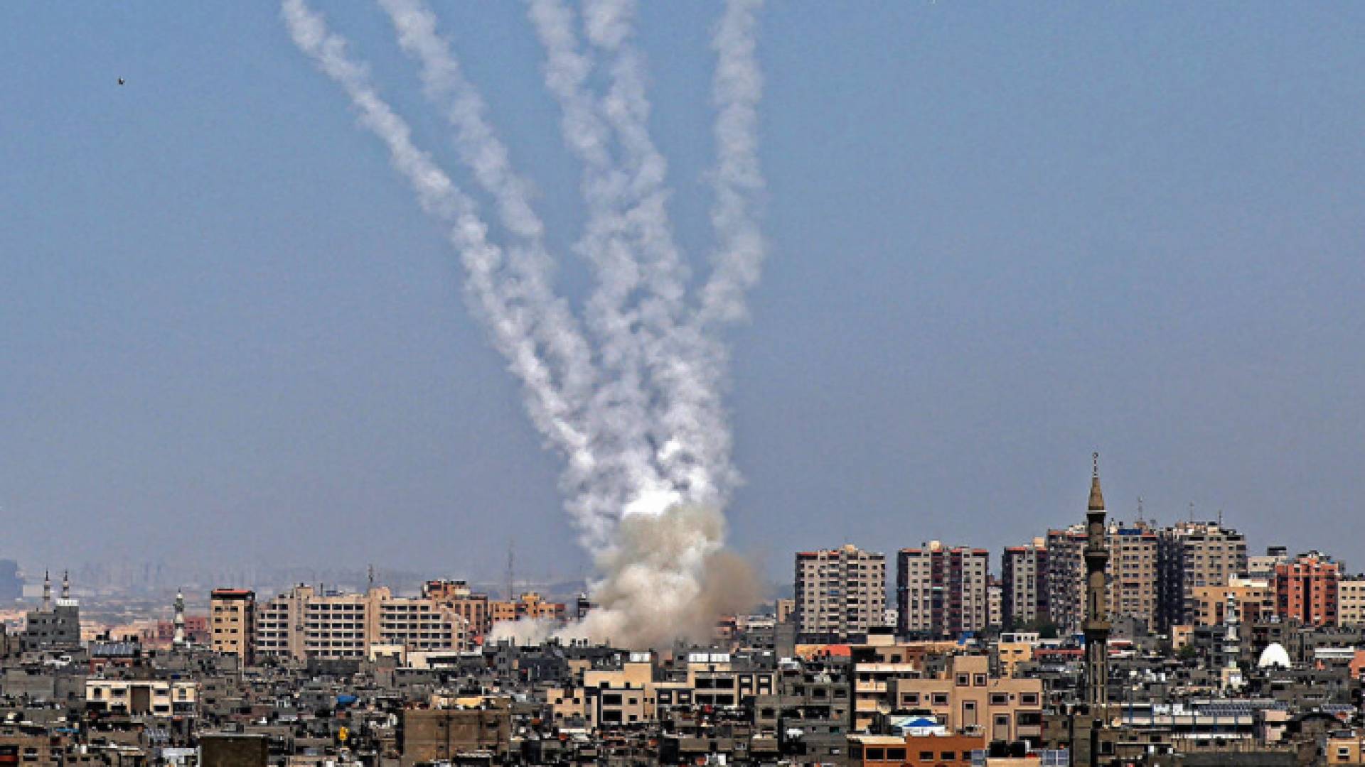 من قصف المقاومة الفلسطينية عسقلان