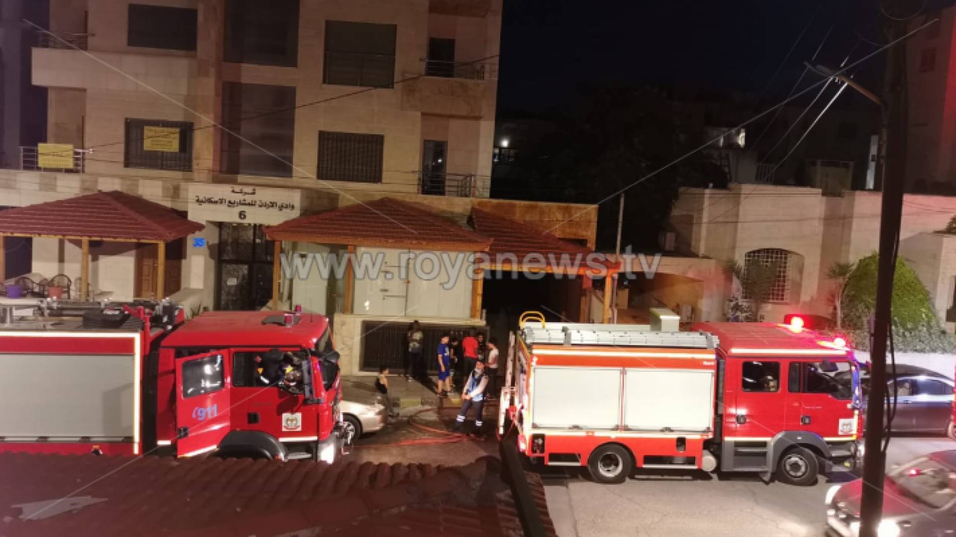 الصورة من مكان الحريق