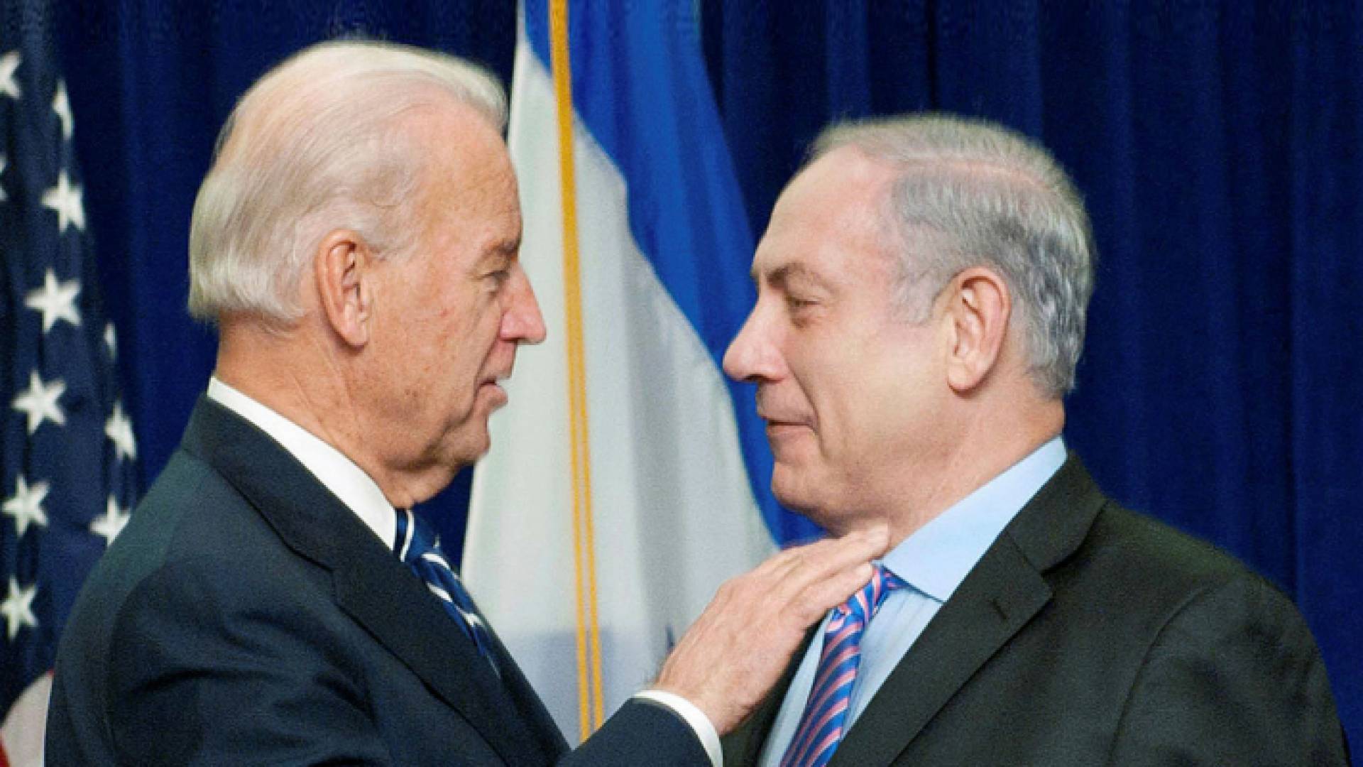 الرئيس الأمريكي جو بايدن ورئيس وزراء الاحتلال الاسرائييل بنيامين نتنياهو