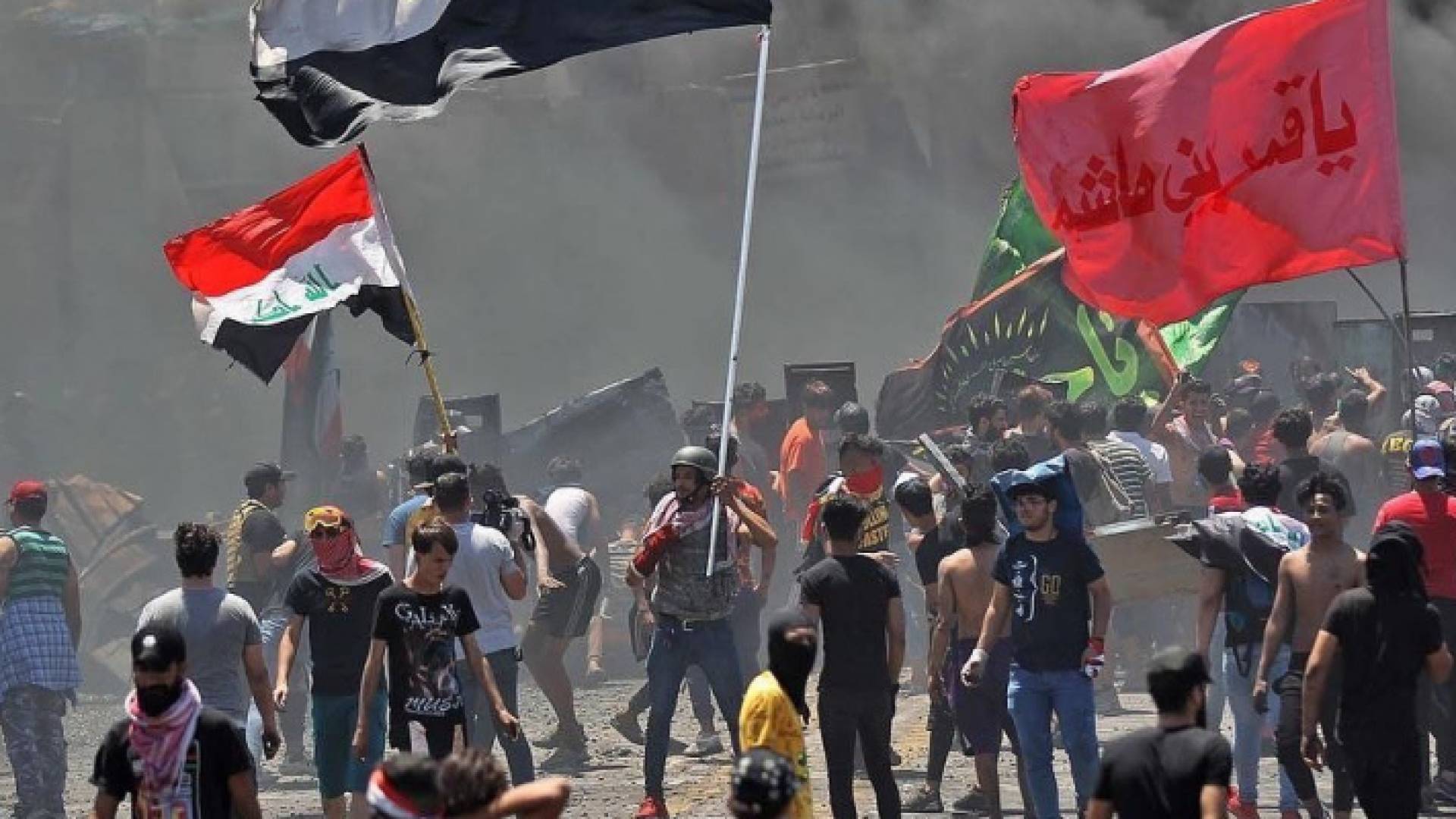 جانب من المظاهرات في العاصمة العراقية بغداد