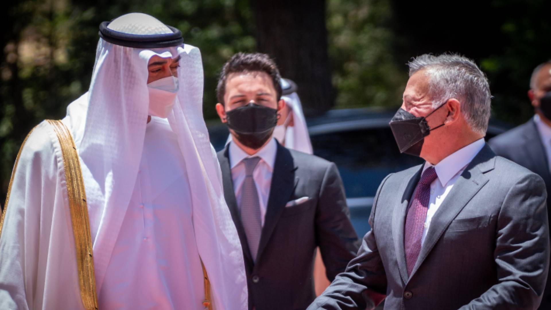 جلالة الملك عبد الله الثاني وولي عهد أبو ظبي محمد بن زايد