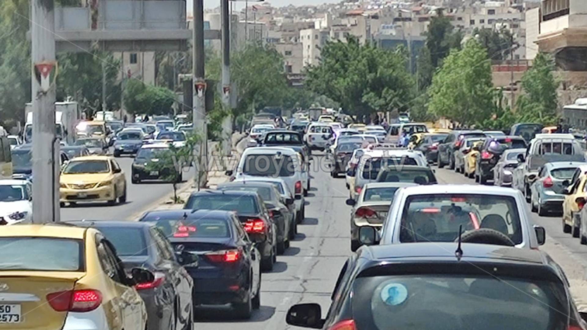 ازدحامات مرورية في العاصمة عمان