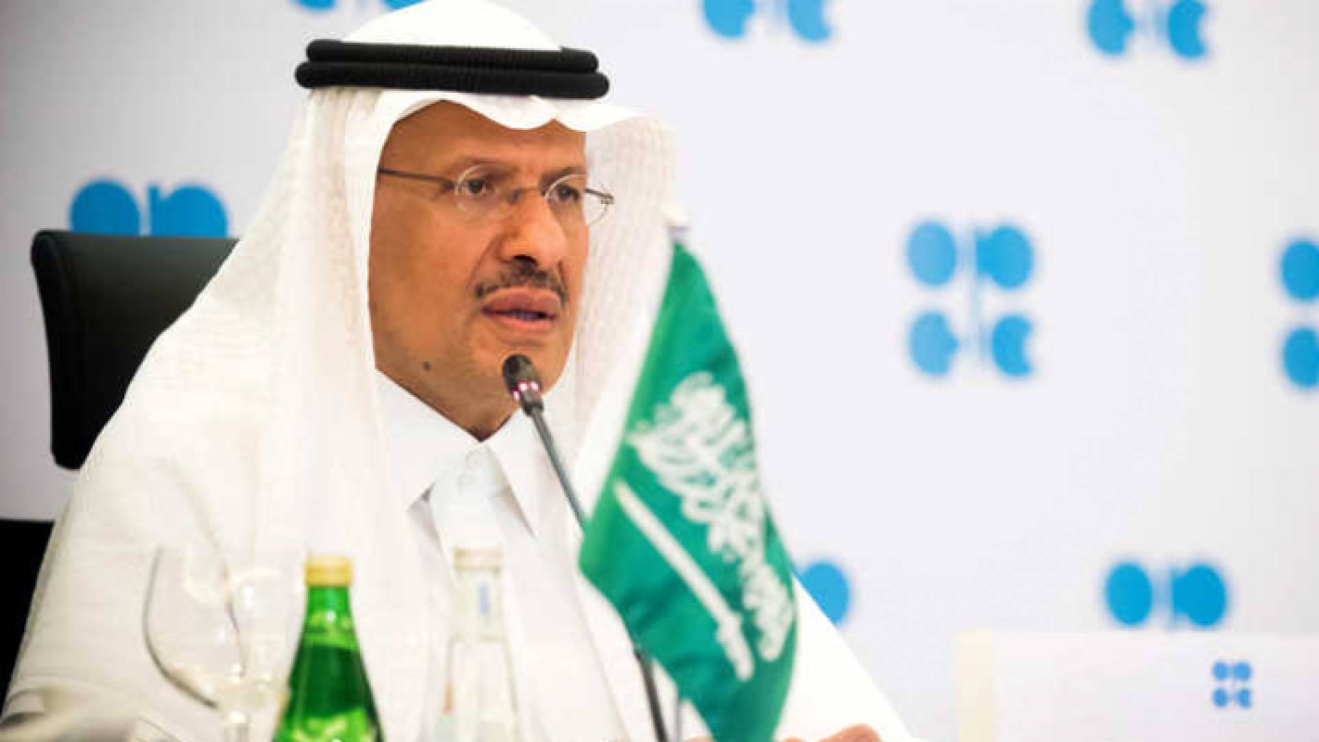 وزير الطاقة السعودية خلال اجتماع أوبك بلس