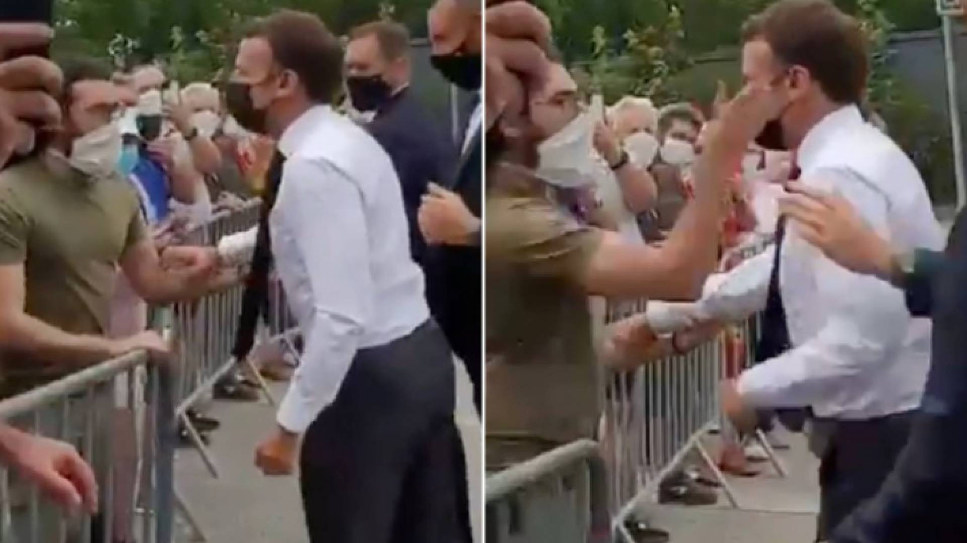 الشاب صفع ماكرون خلال زيارة إلى جنوب شرق البلاد