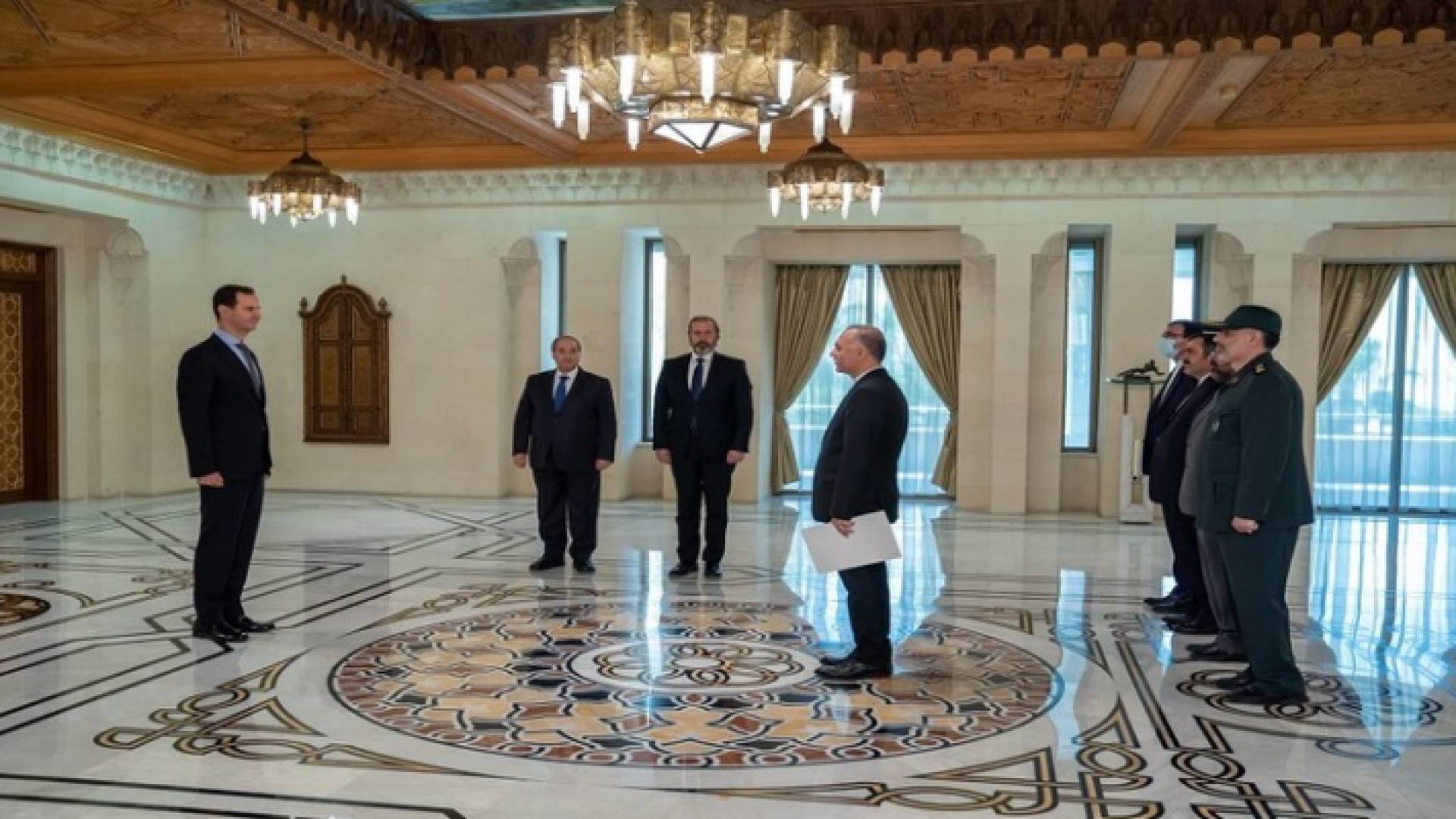 الأسد يتقبل أوراق اعتماد سفيري إيران وفلسطين لدى سوريا
