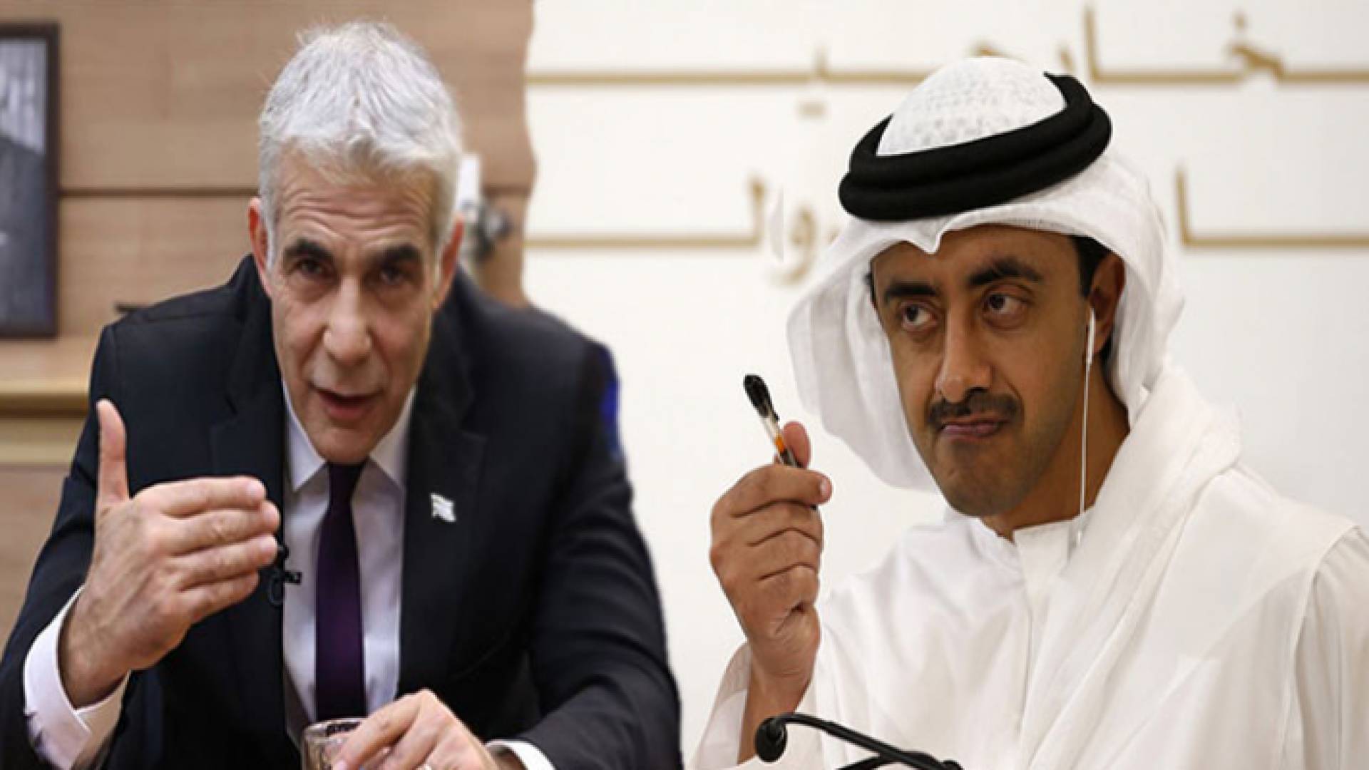 عبدالله بن زايد ووزير الخارجية الإسرائيلي