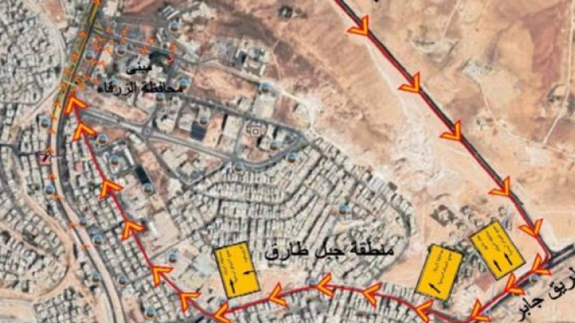 تحويلات مرورية في الزرقاء استكمالاً لمشروع حافلات التردد السريع