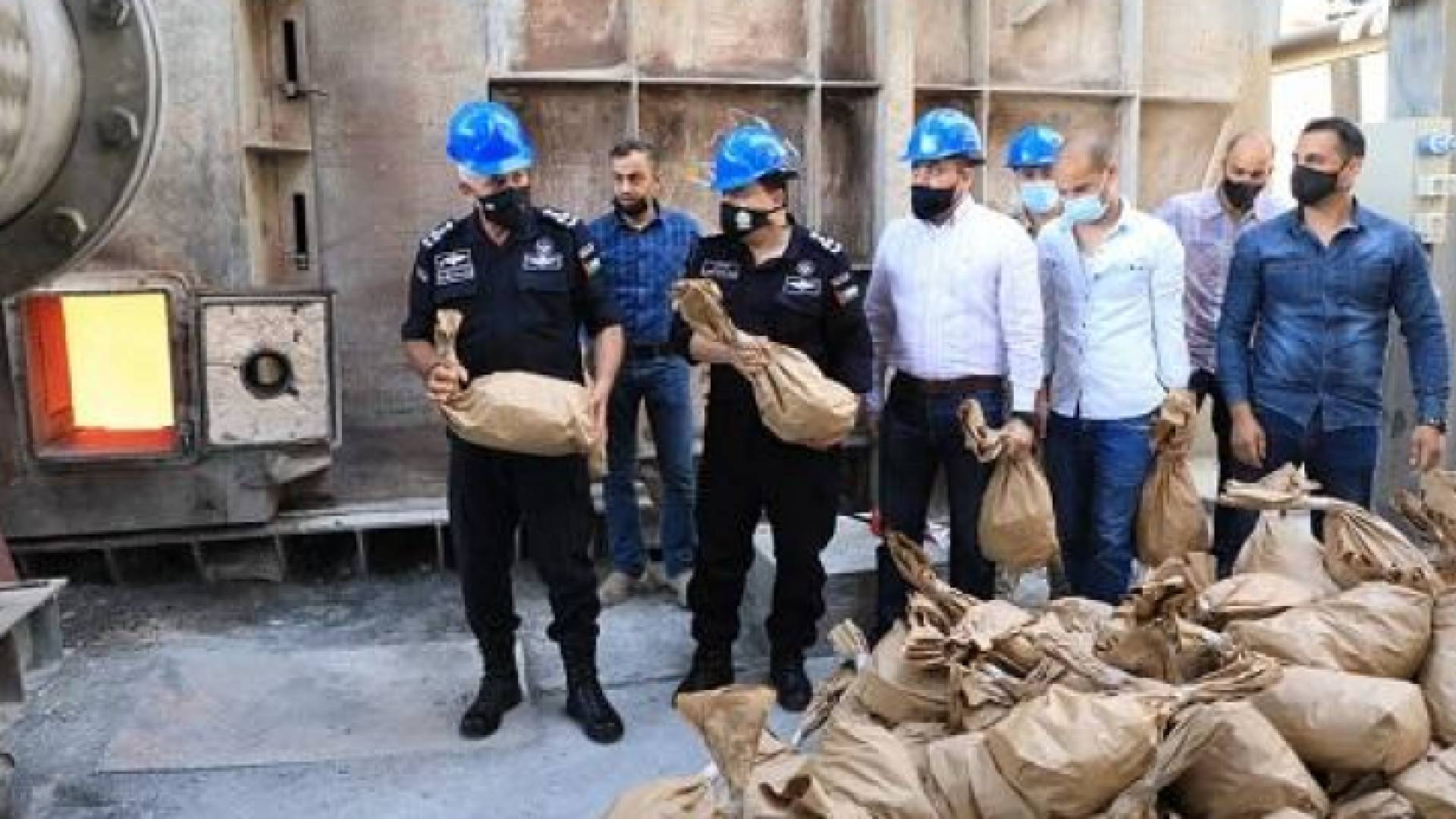 عملية اتلاف المواد المخدرة في الأفران