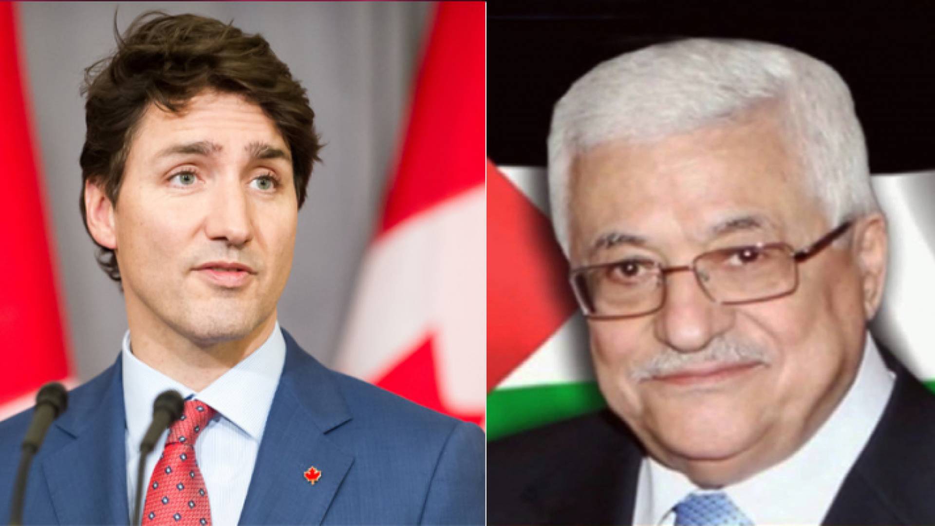 الرئيس الفلسطيني ورئيس الوزراء الكندي