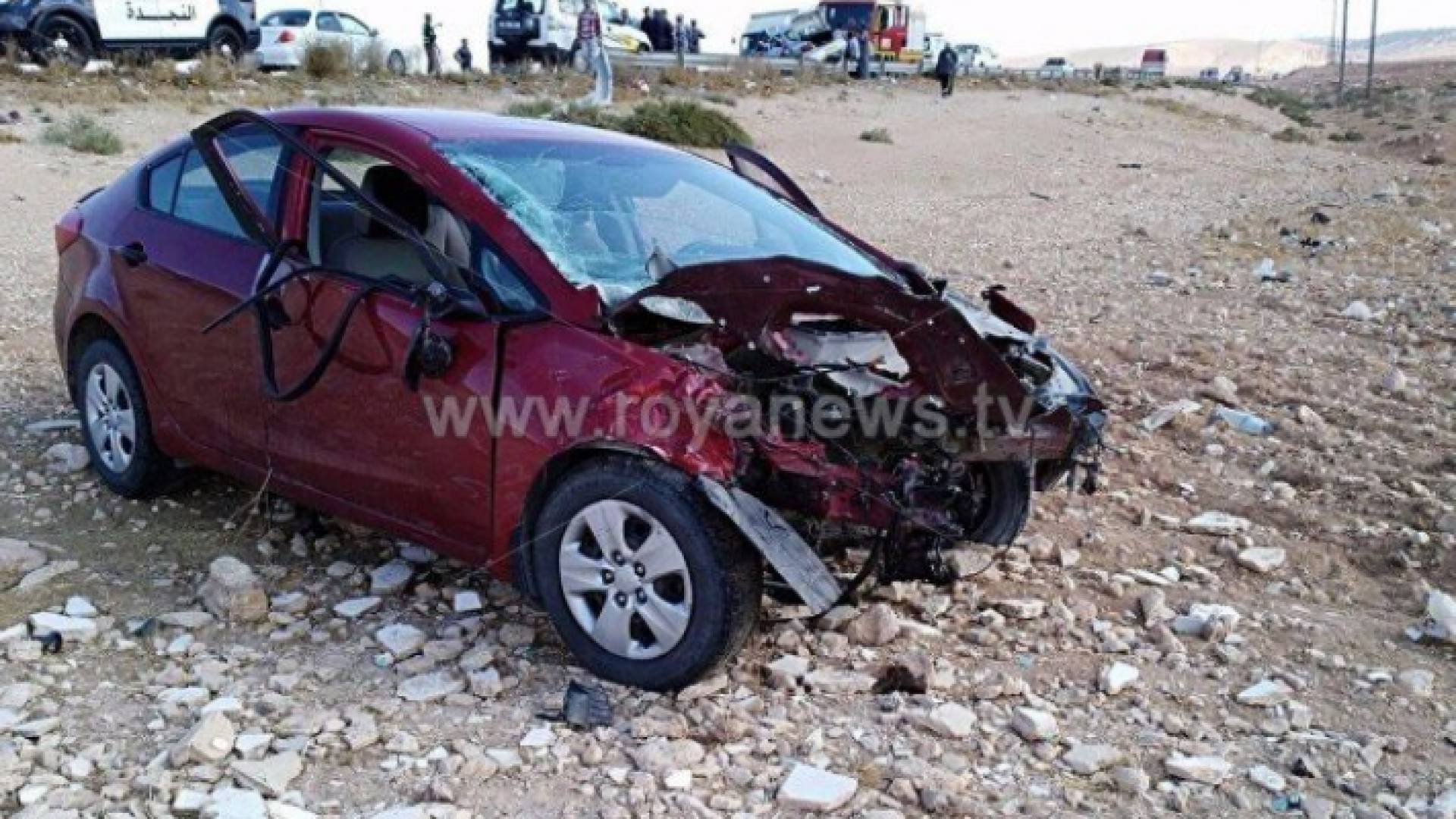 أحد الحوادث على طريق اربد - الزرقاء