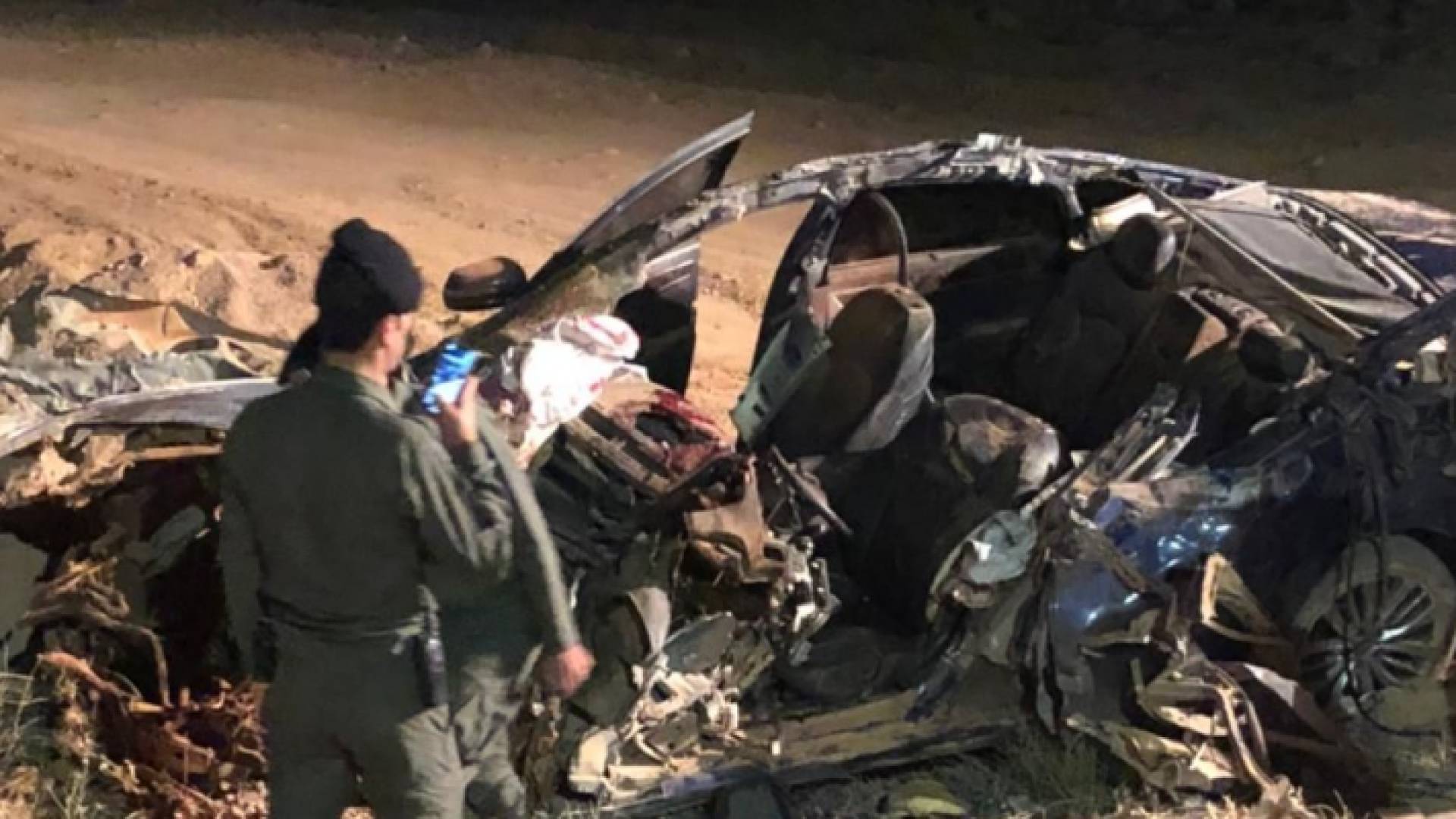 حادث تصادم وقع ما بين مركبتين على طريق جابر الدولي