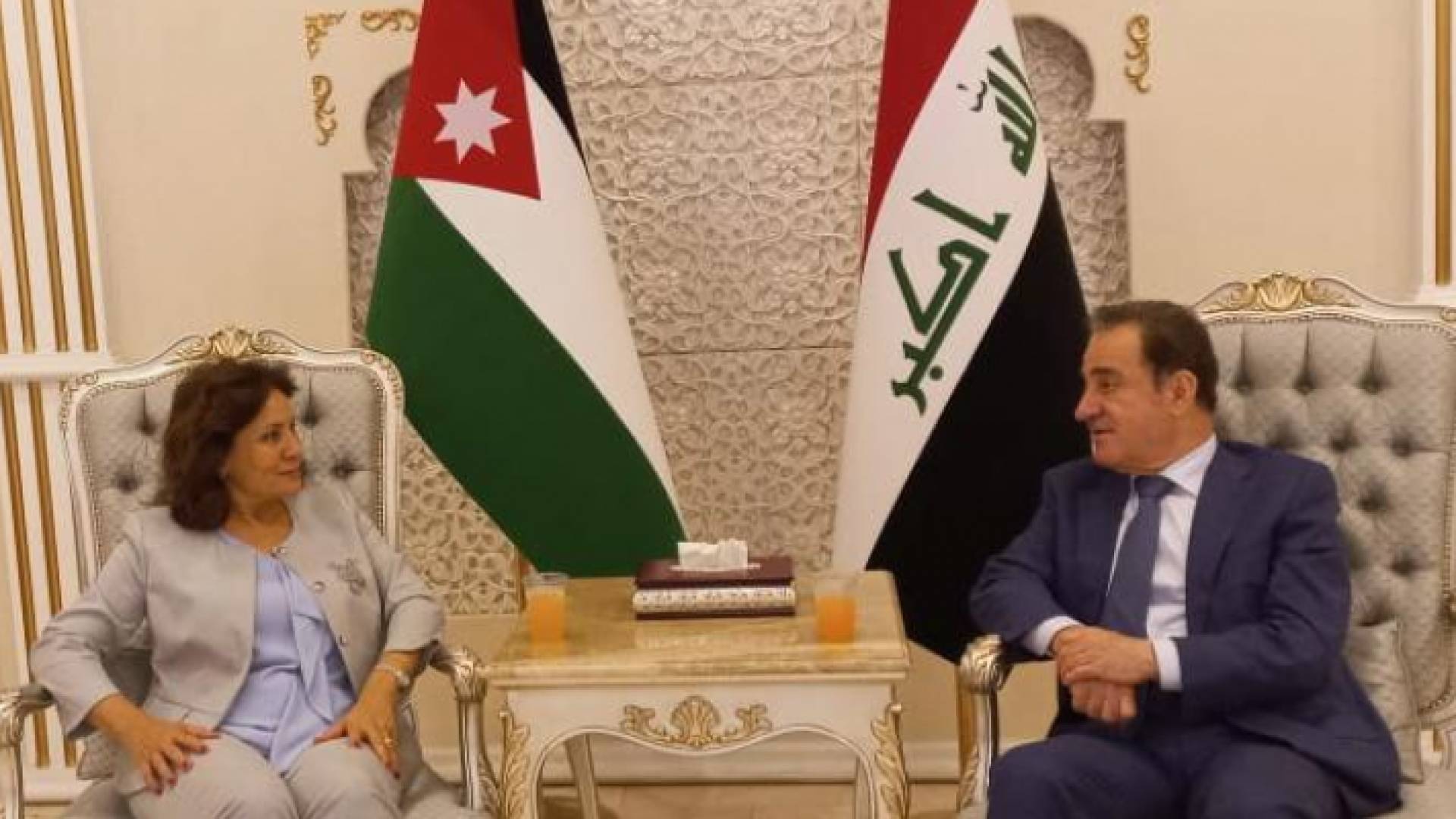 وزير الطاقة والثروة المعدنية هالة زواتي مع نظيرها العراقي عادل كريم