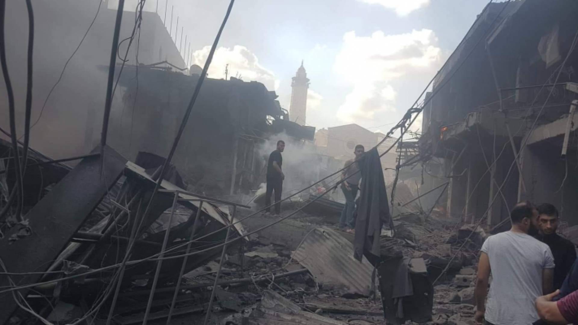 انفجار "منطقة سوق الزاوية" بمدينة غزة