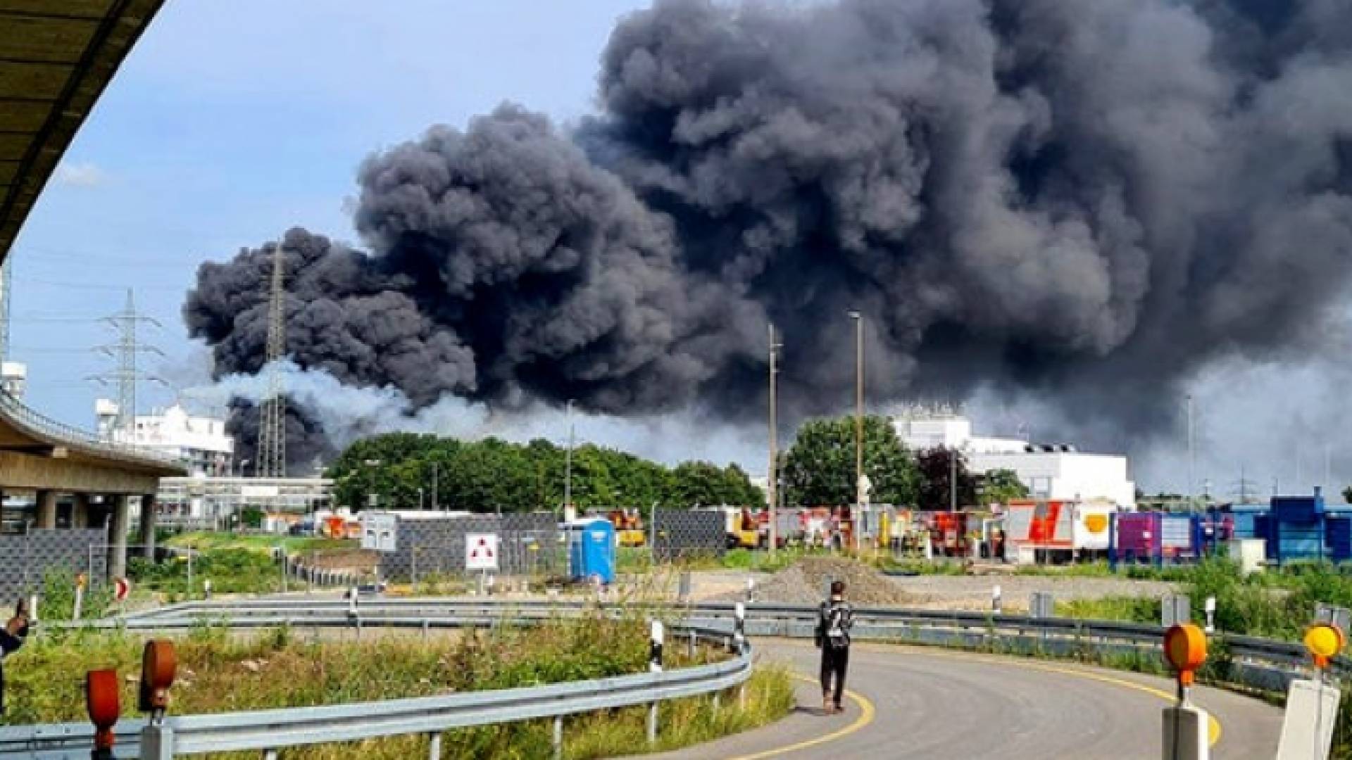 لحظة وقوع الانفجار