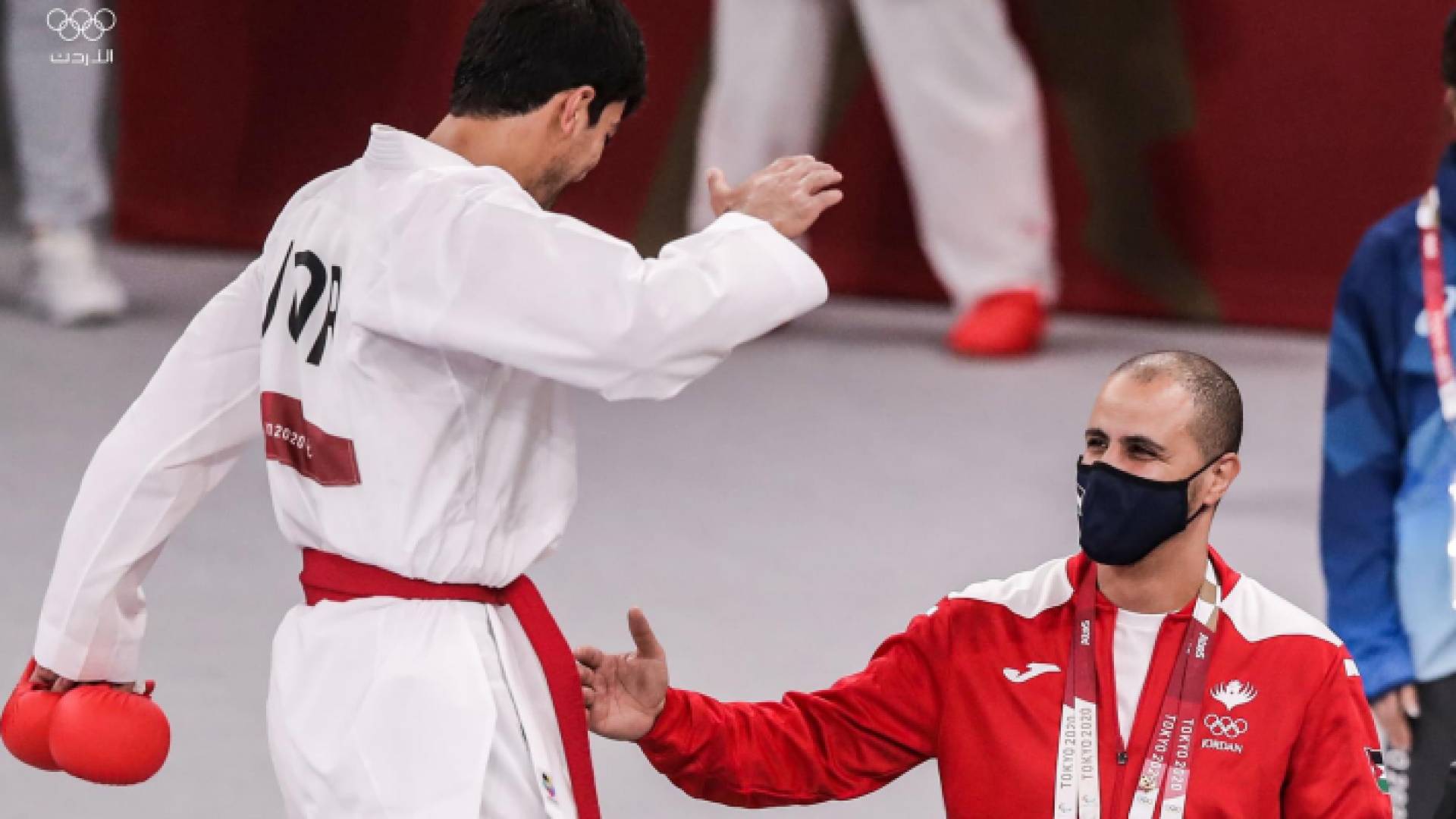 لاعب الكاراتيه الأردني عبدالرحمن المصاطفة