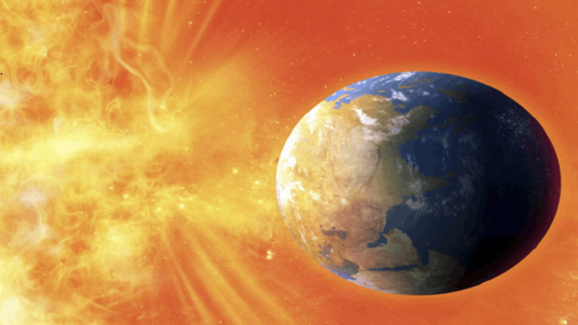 الشمس والكرة الأرضية - تعبيرية