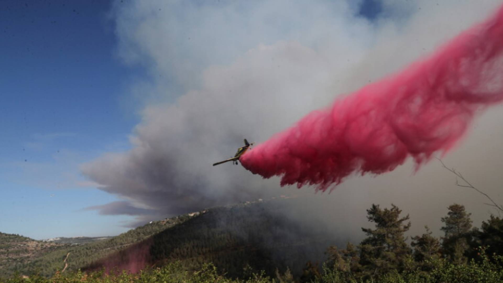 إخماد الحرائق في جبال القدس