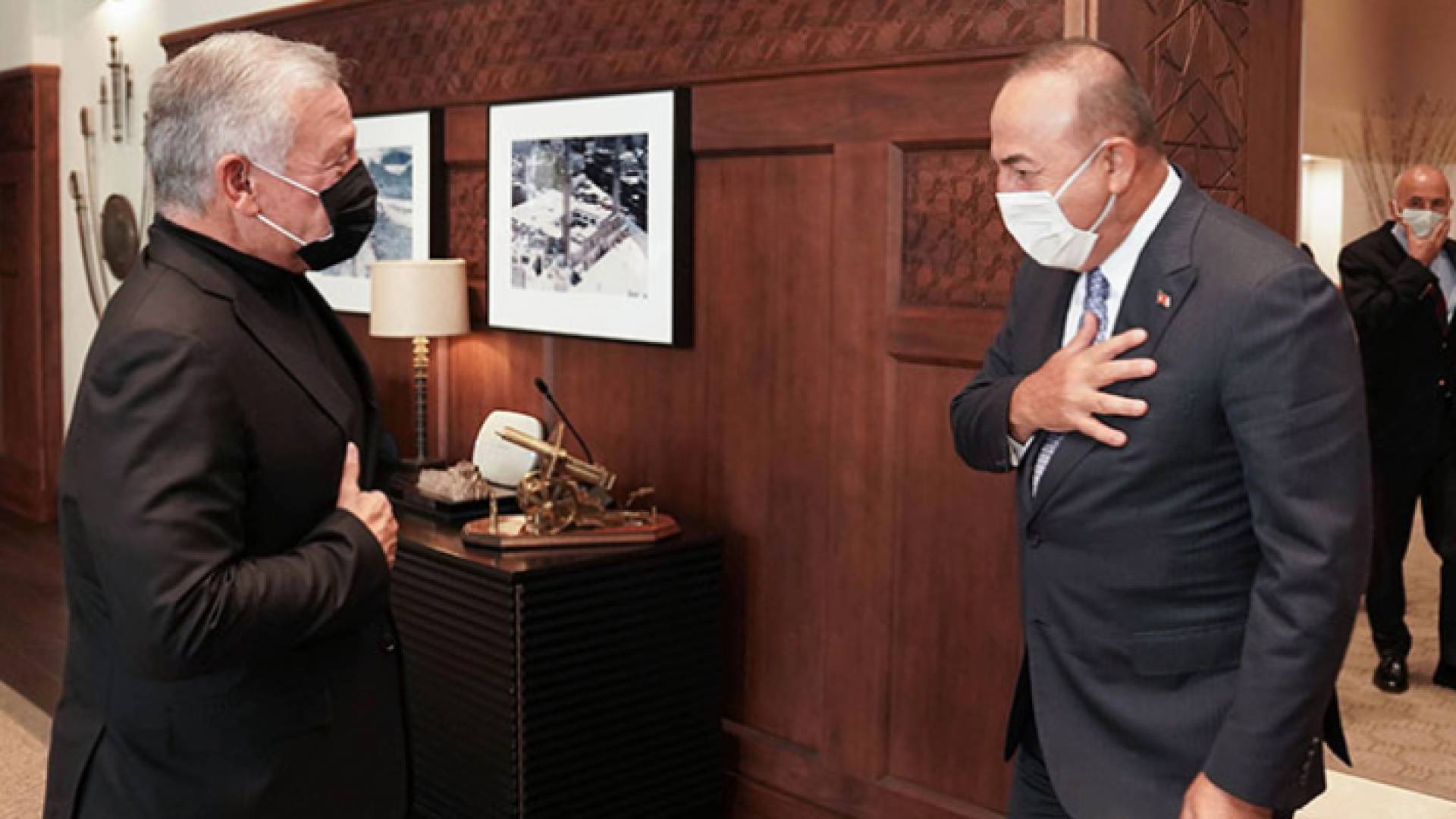 خلال استقبال جلالة الملك عبدالله الثاني وزير الخارجية التركي مولود جاويش أوغلو